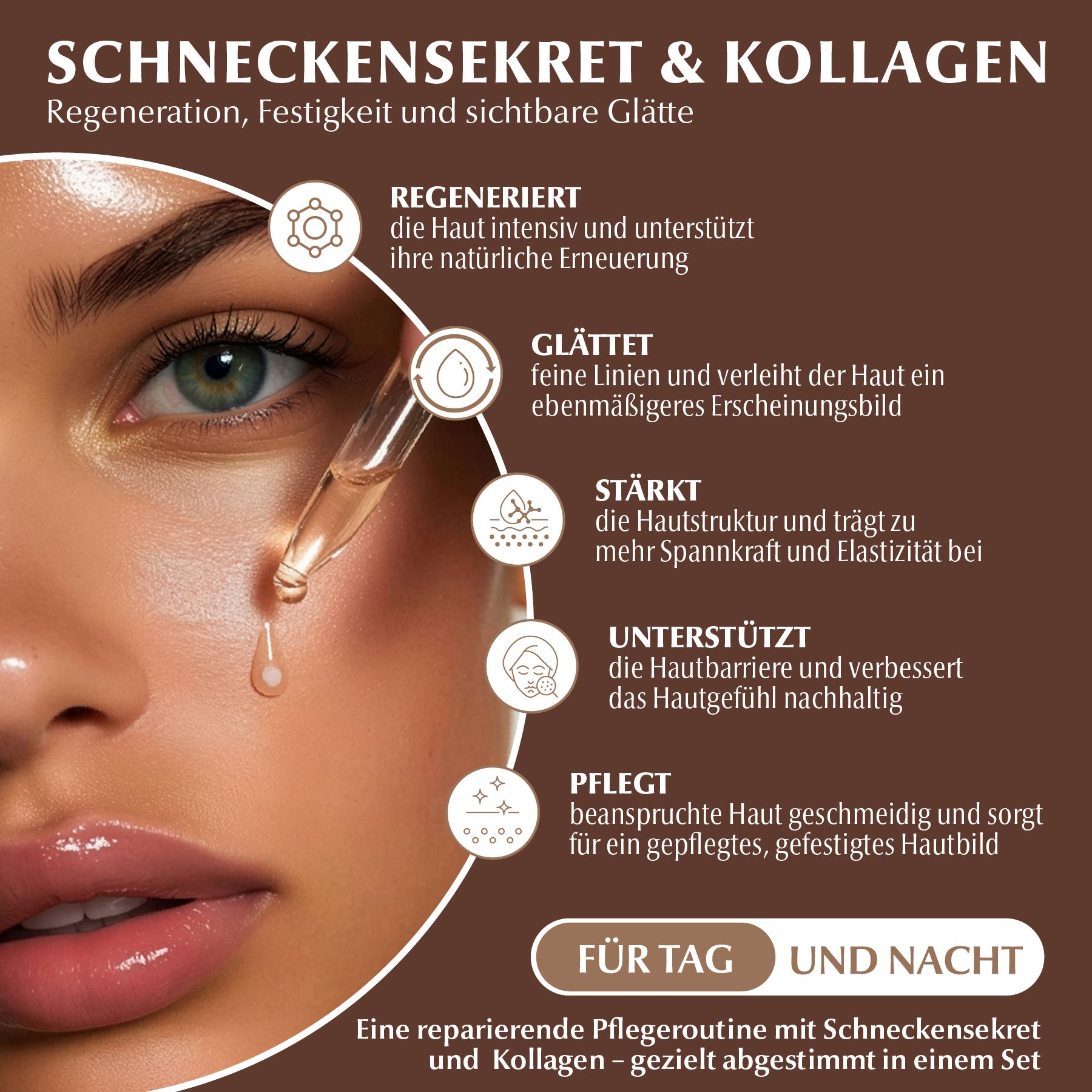 DR RASHEL Gesichtspflege-Set Kollagen Snail Mucin Geschenkbox Serum Cream Cleanser Toner