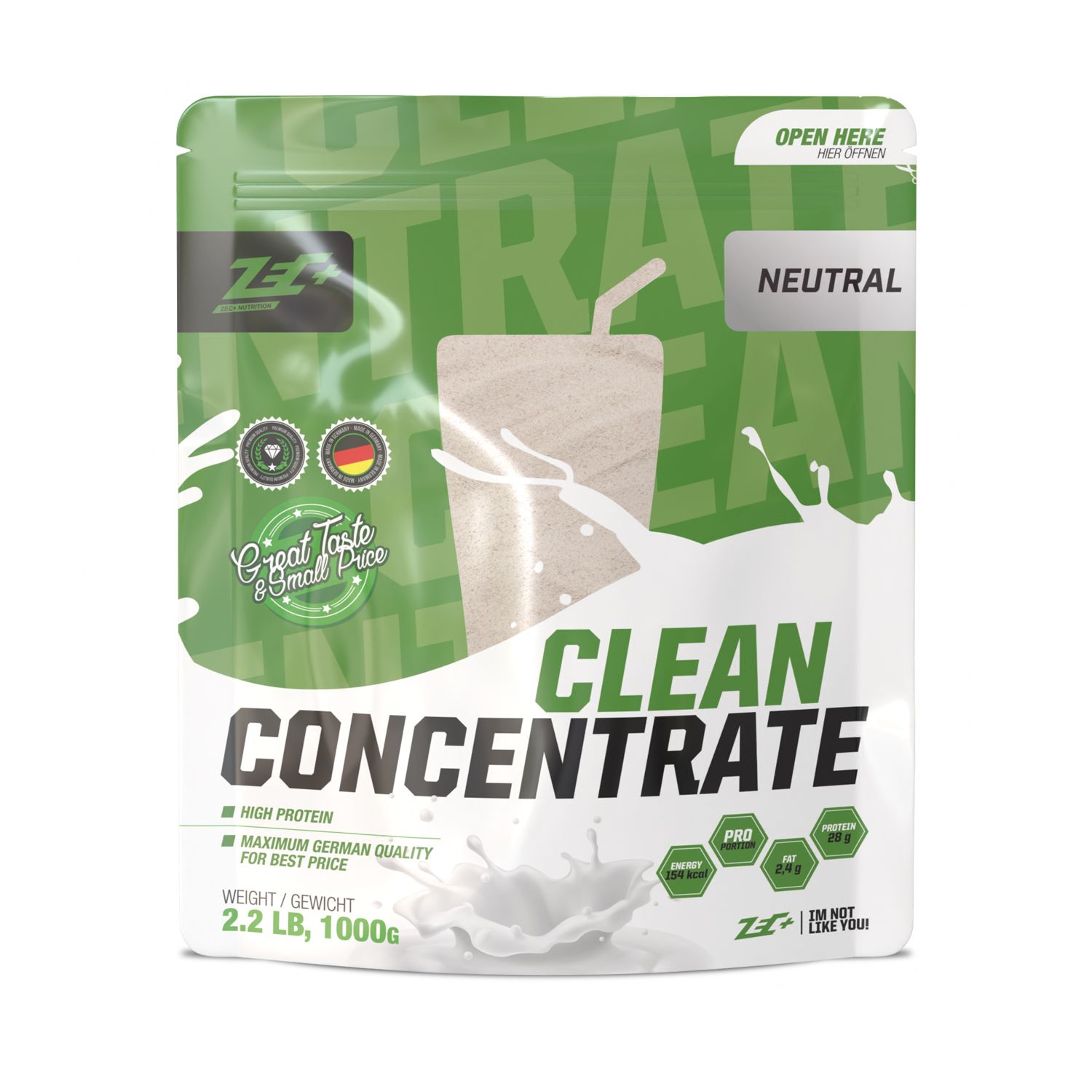 Zec+ Clean Concentrate Protein/ Eiweiß Neutral