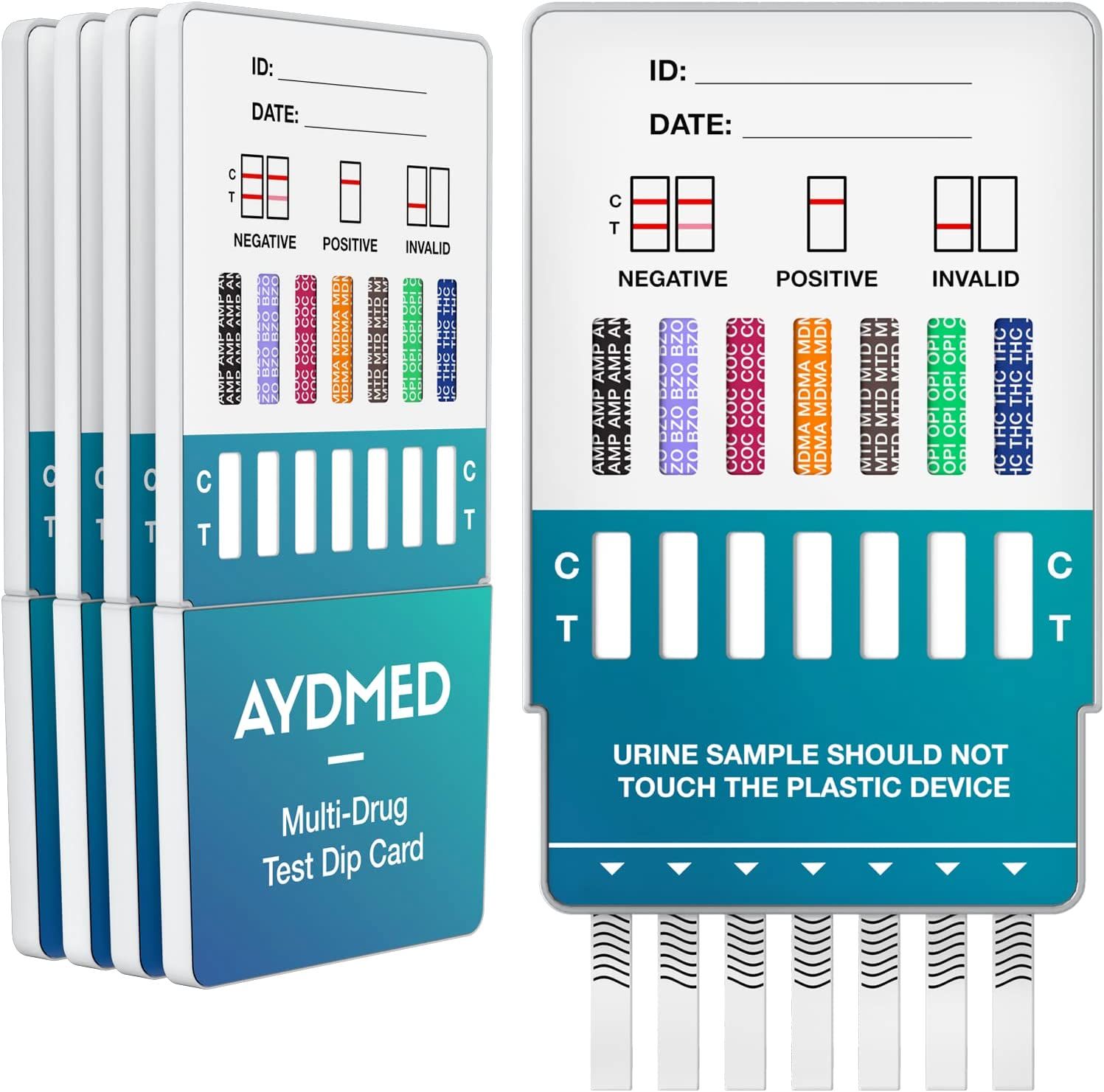 Aydmed Drogenschnelltest Dip-Karten für 7 Drogenarten