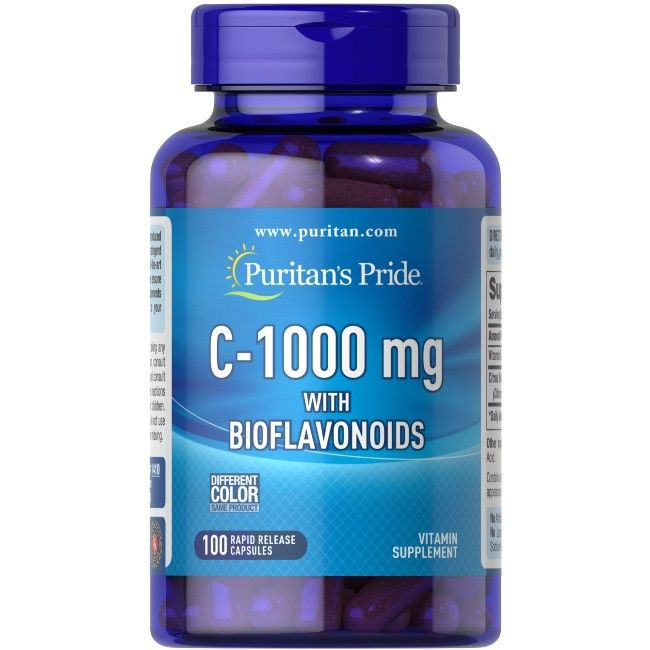 Puritan's Pride Vitamin C – 1000 mg mit Bioflavonoiden 100 Pc
