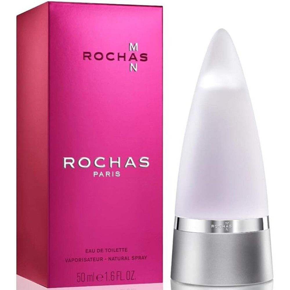 Flakon und Verpackung. Flakon kegelförmig, mattiertes Glas, silberfarbener Sockel. Verpackung rosa, mit Schriftzug.
