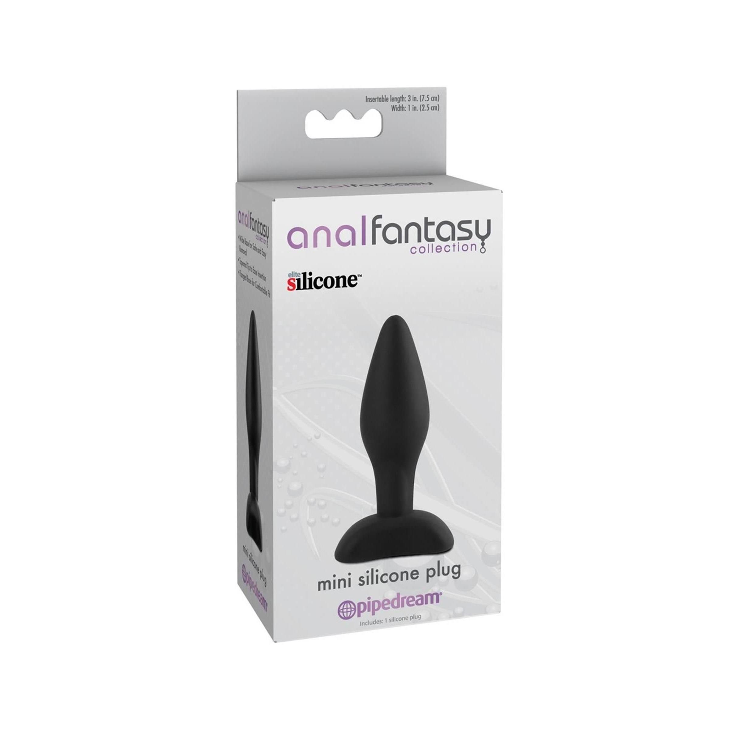 Anal Fantasy Collection - Mini Silicone Plug Black