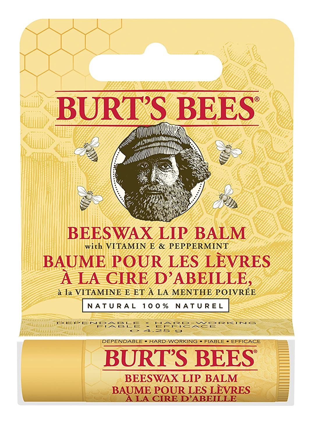 100 Prozent Natürlicher feuchtigkeitsspendender Lippenbalsam, Original Bienenwachs