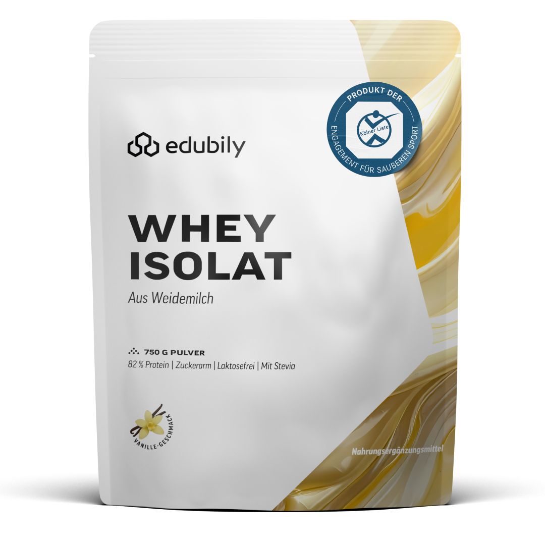 edubily® Whey Protein Isolat aus irischer Weidehaltung Vanille 750 g Pulver