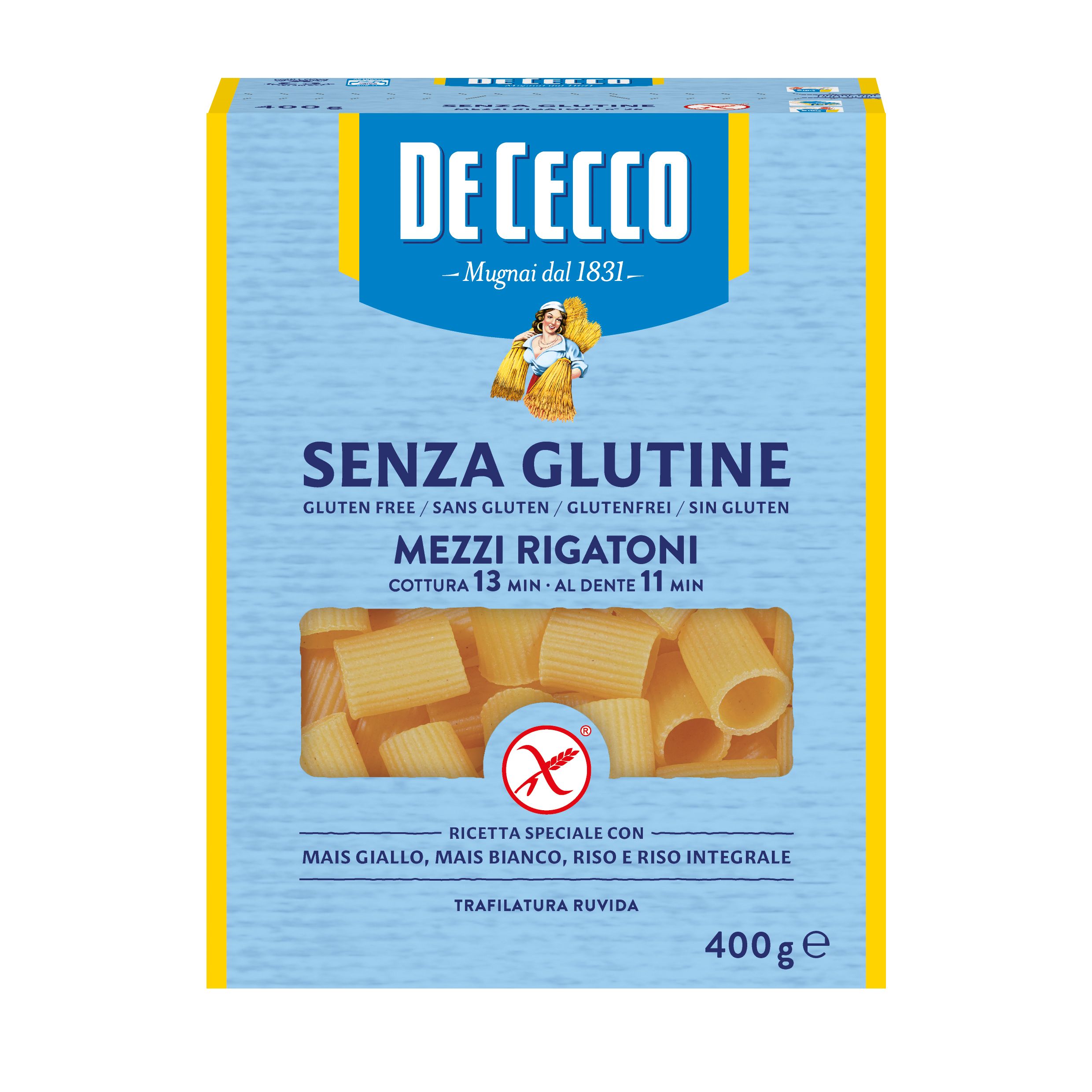 Mezzi Rigatoni senza glutine - De Cecco