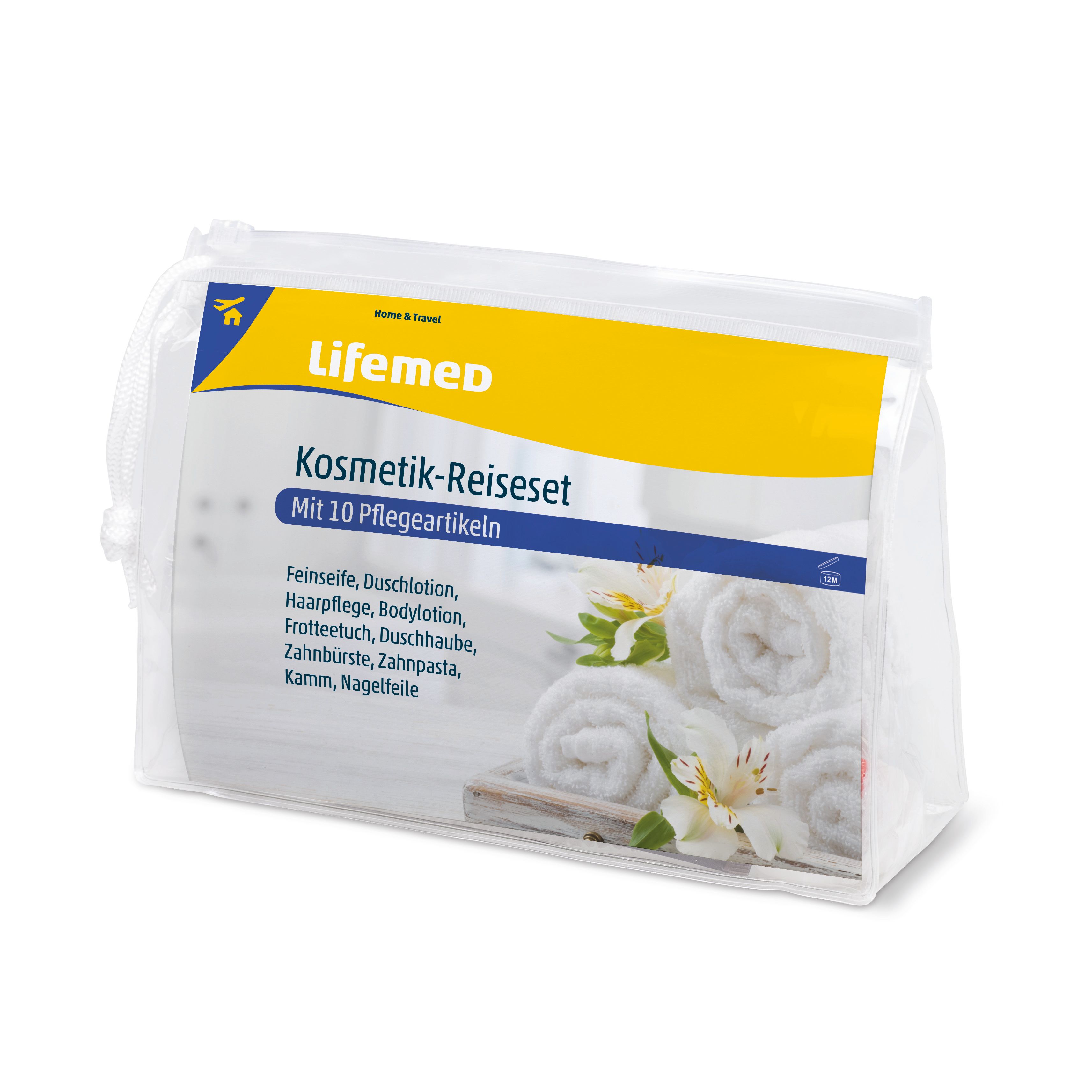 Lifemed Kosmetik-Reiseset mit 10 Pflegeartikeln