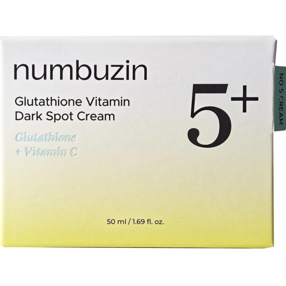 Numbuzin Glutathione Vitamin Dark Spot Cream, 50 ml. Enthält Glutathion und Vitamin C.