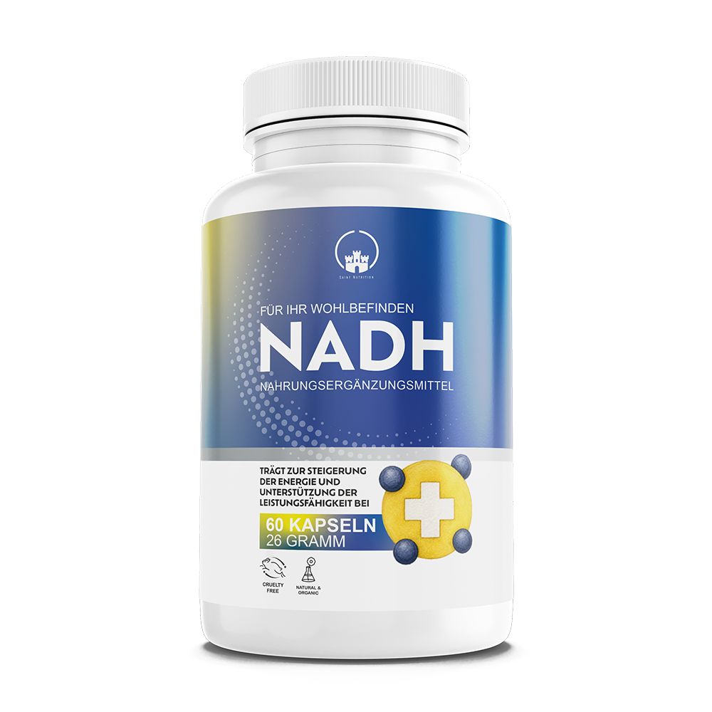 Saint Nutrition® Nadh Kapseln 40mg | Coenzym Hochdosiertes Nicotinamidadenindinukleotid 1 St