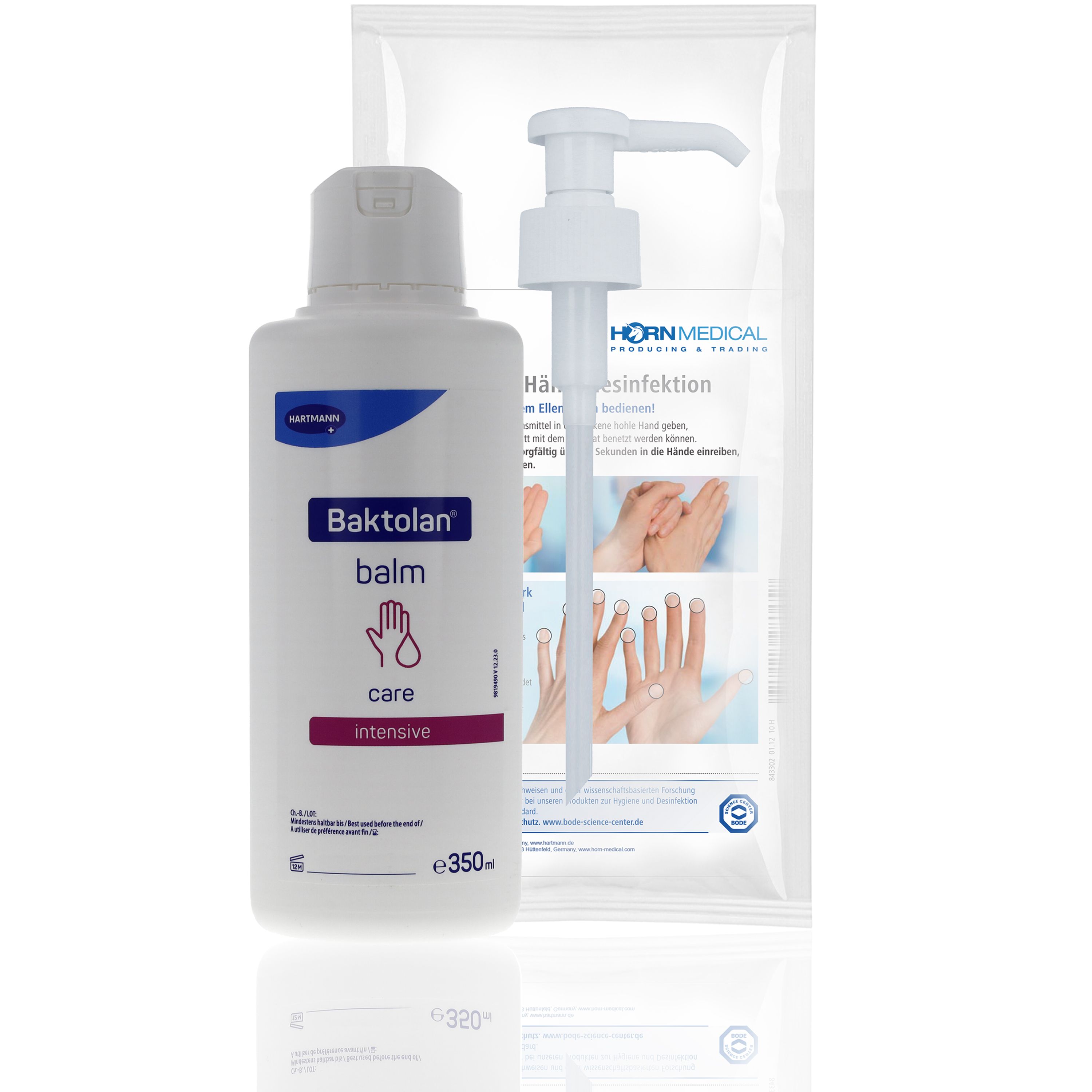 Baktolan balm - intensiv pflegender Wasser-in-Öl Hautbalsam inkl. Horn Medical Dosierpumpe