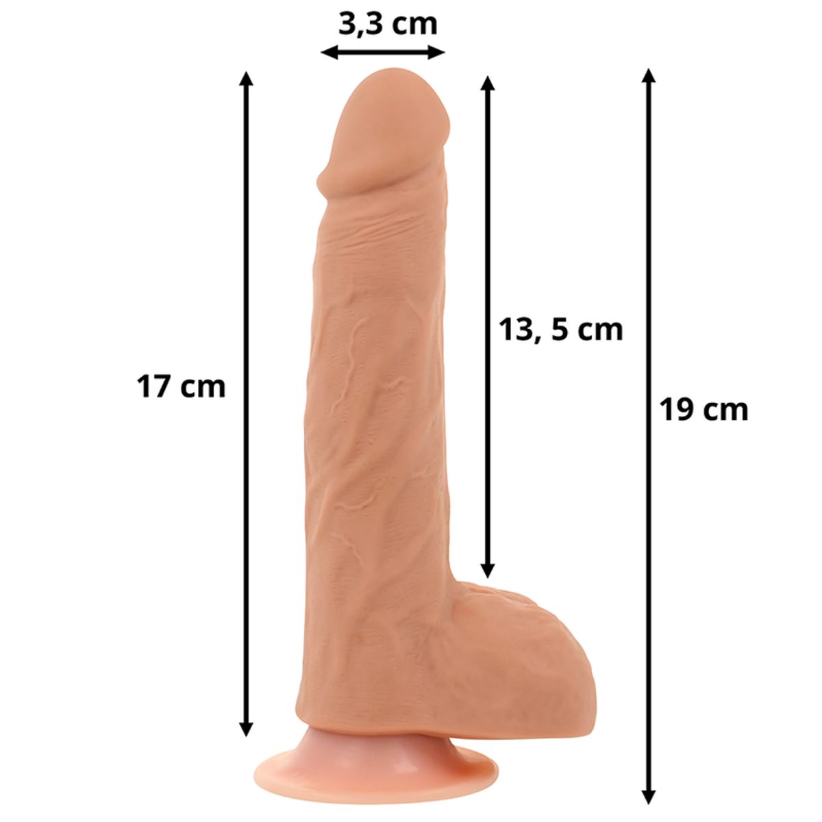 Naturdildo mit Heizfunktion und Fernbedienung
