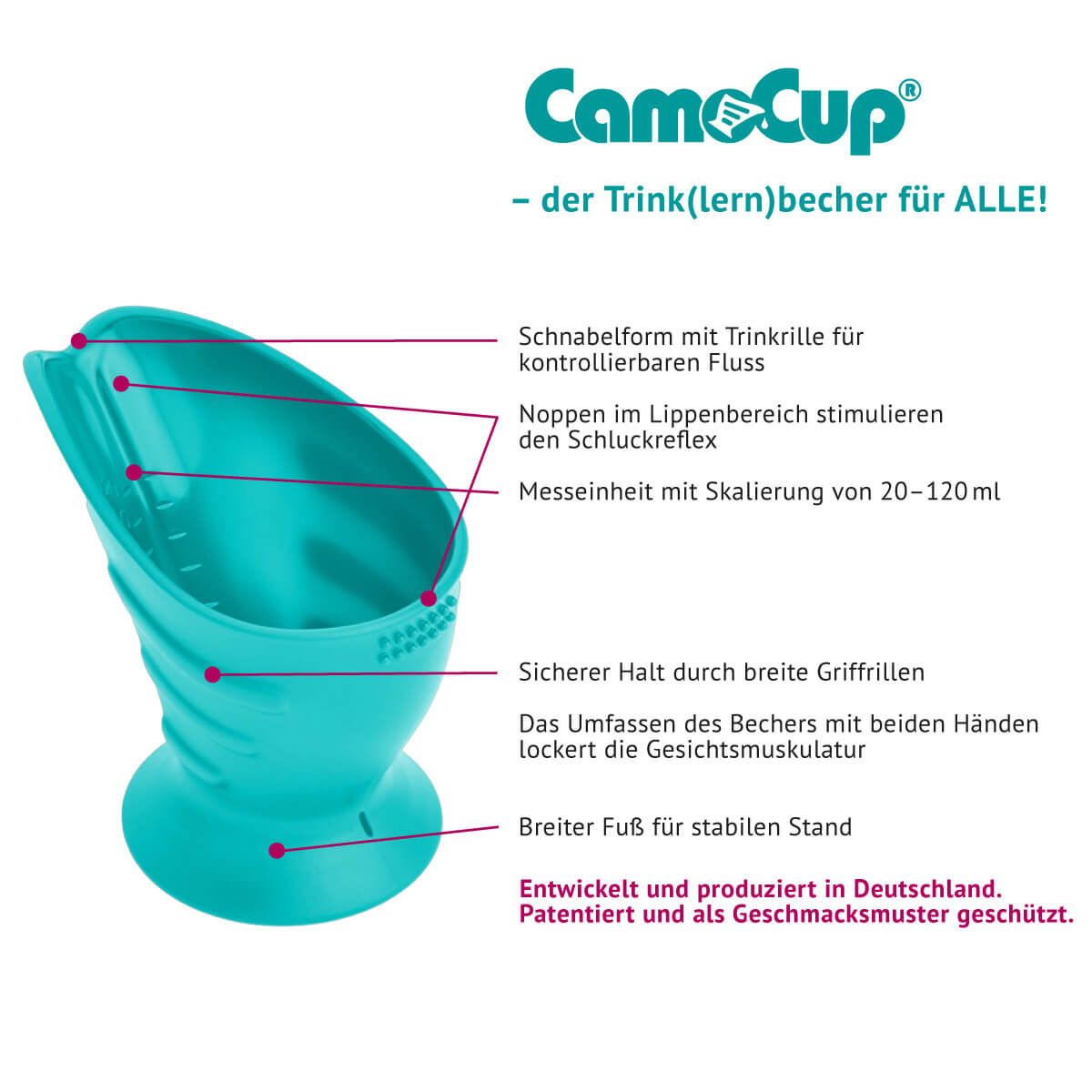 CamoCup Trinklernbecher pink HOPPEDIZ