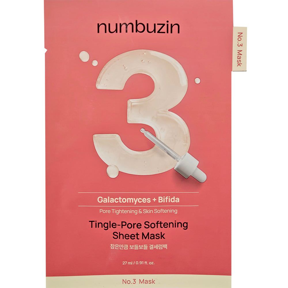 Numbuzin Nr.3 Tingle-Pore porenverfeinernde Tuchmaske 27 ml Gesichtsmaske
