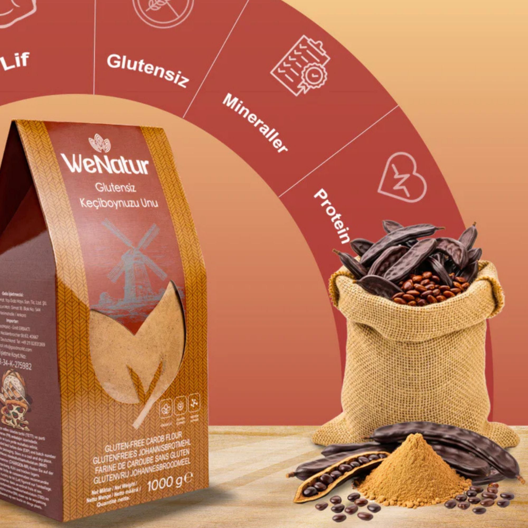 WeNatur  Glutenfreies Johannisbrotkernmehl