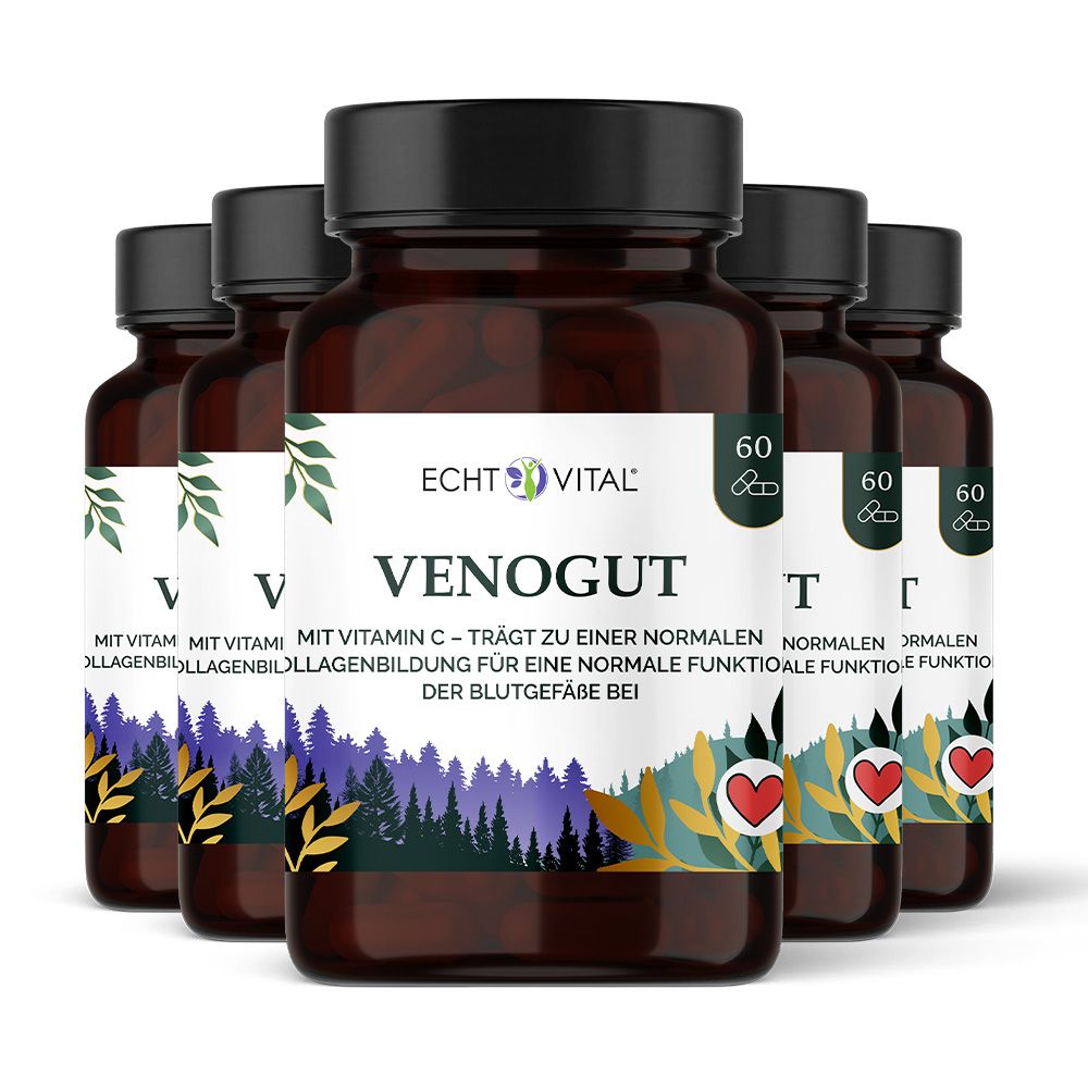 Echt Vital Venogut Kapseln mit Vitamin C und Pflanzenextrakten 6x60 St