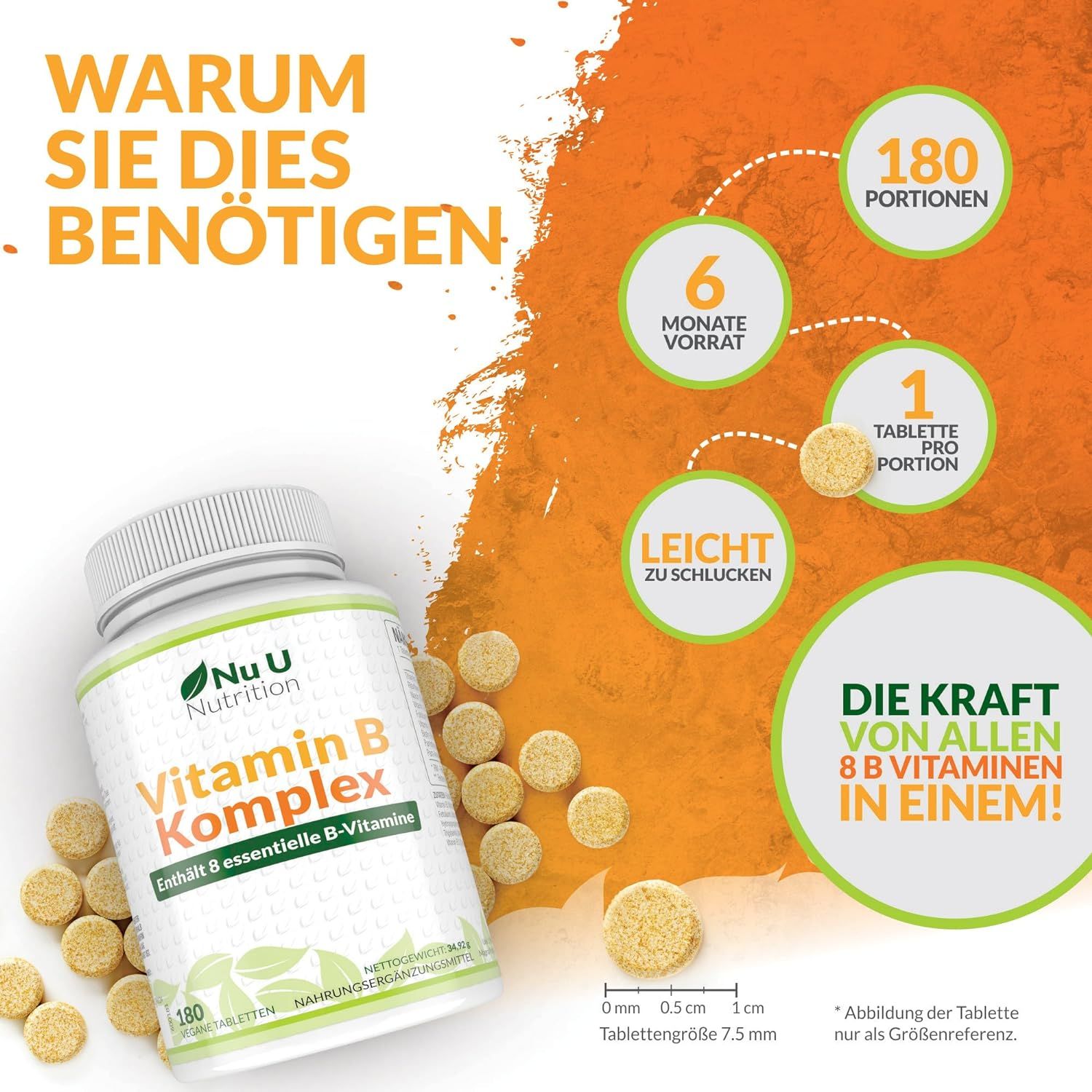 Nu U Nutrition Vitamin B Komplex Hochdosiert