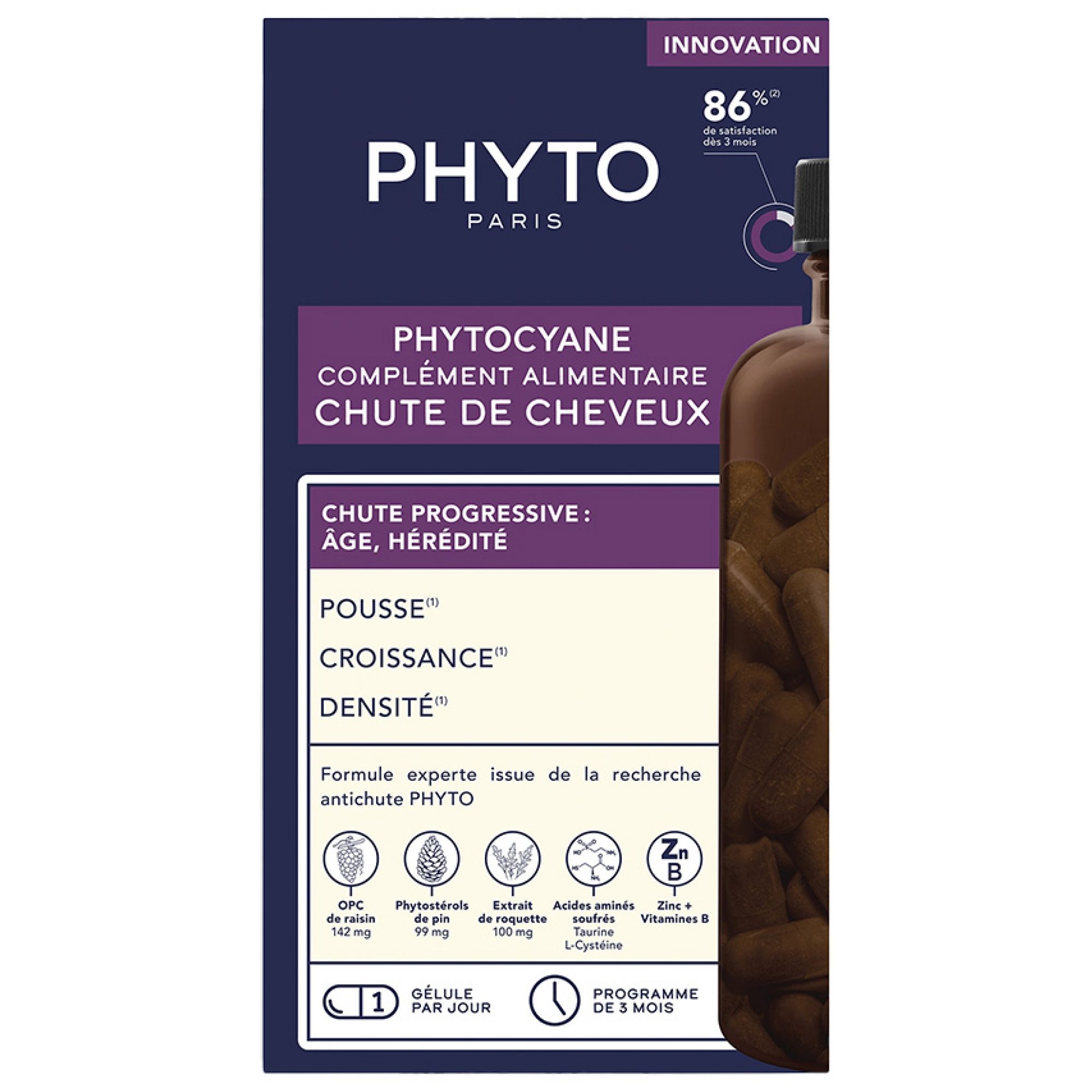 Phyto Phytocyane Chute de Cheveux 84 Gélules 6,5x6,5x12 cm