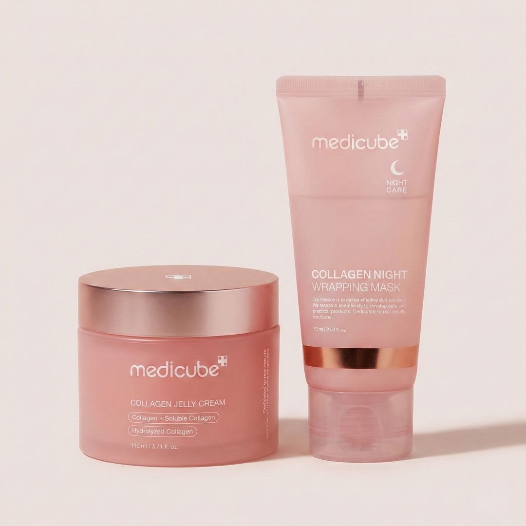 Medicube Day & Night Collagen Duo, 185ml, Anti-Aging-Pflege mit Niacinamid 2 St Creme