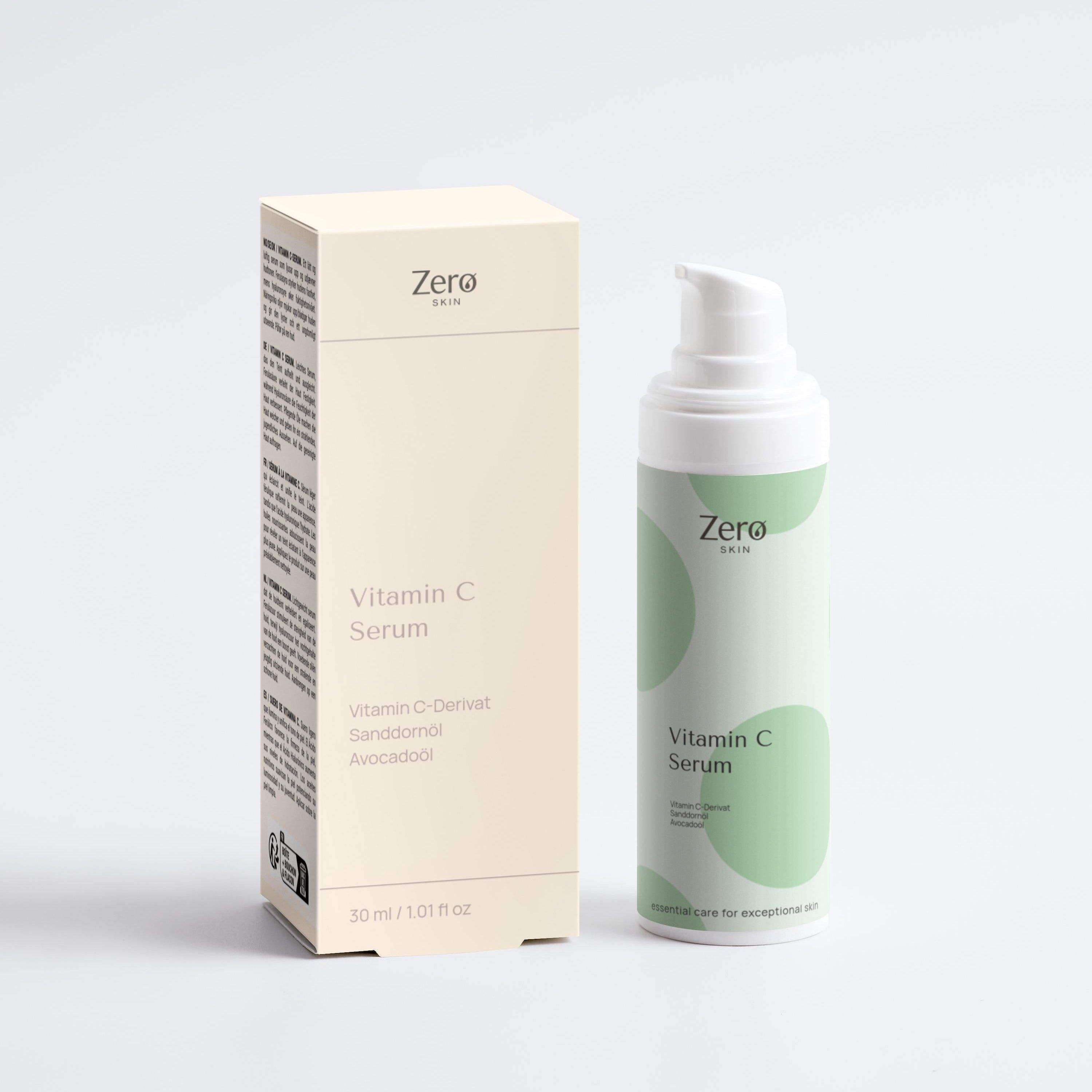 Zero Skin Vitamin C Serum, strahlkraftfördernd glättend für trockene und reife Haut