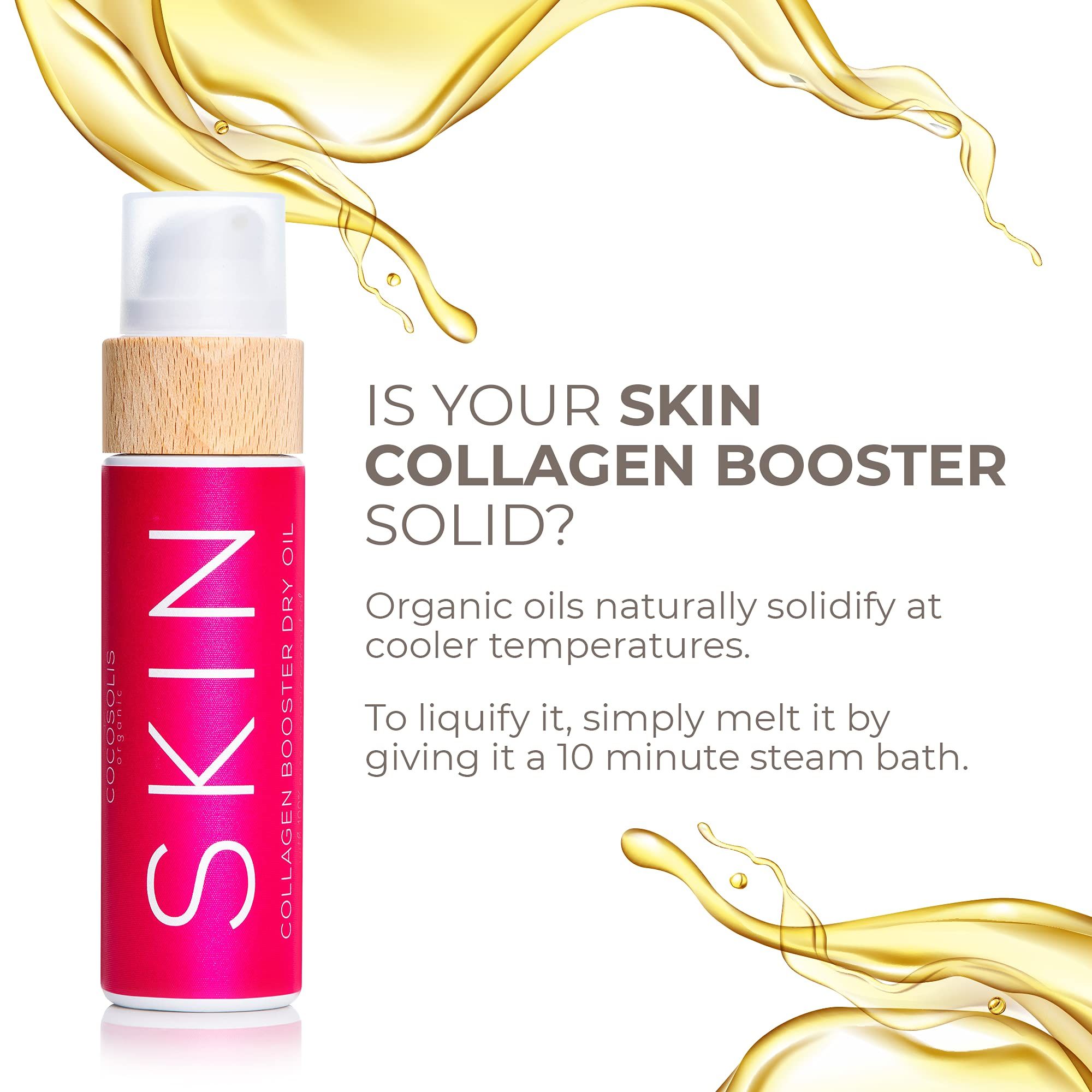 COCOSOLIS SKIN Collagen Booster Trockenöl gegen Hautalterung für Gesicht und Körper