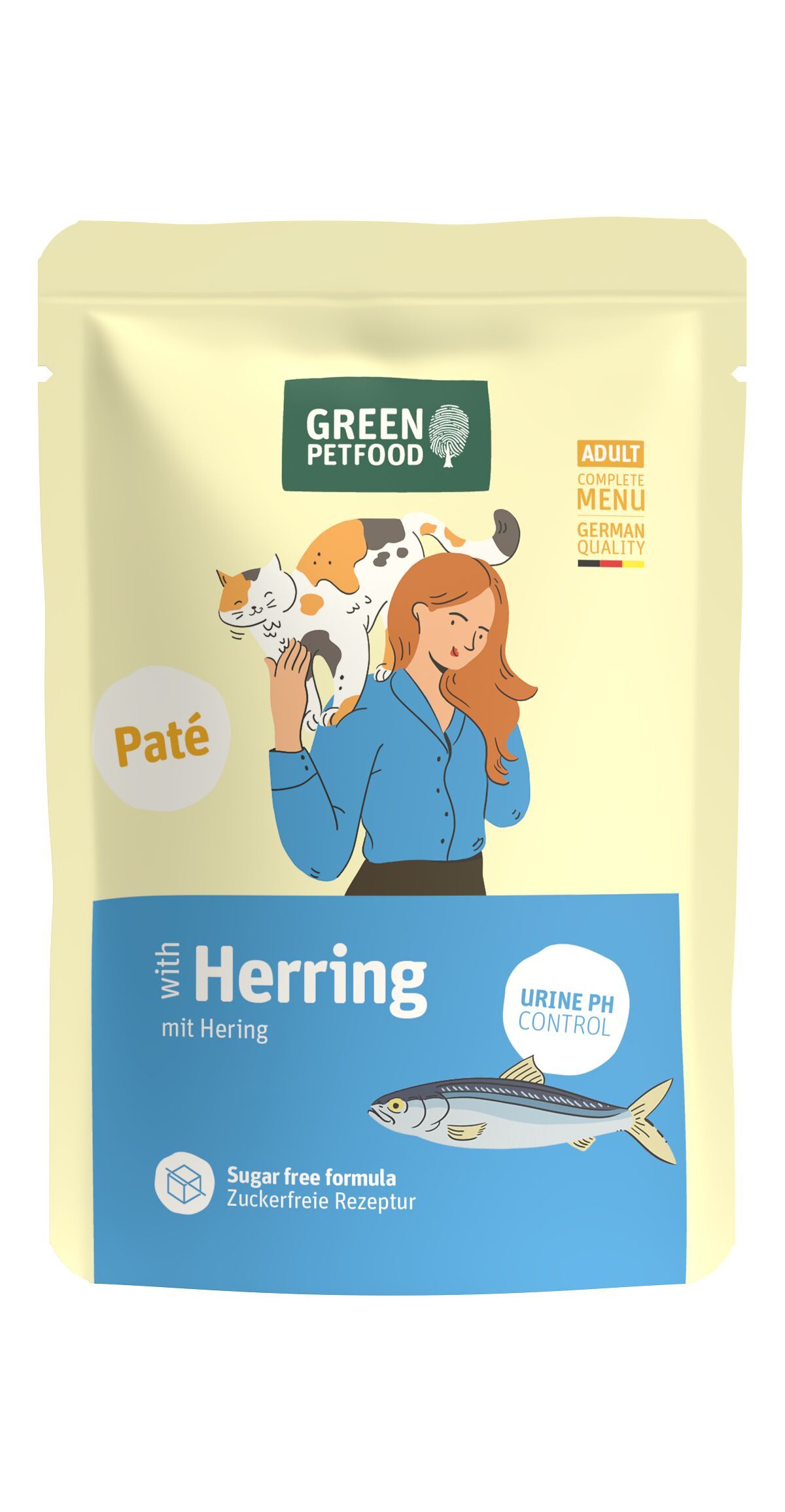 Green Petfood Cat Paté Herring