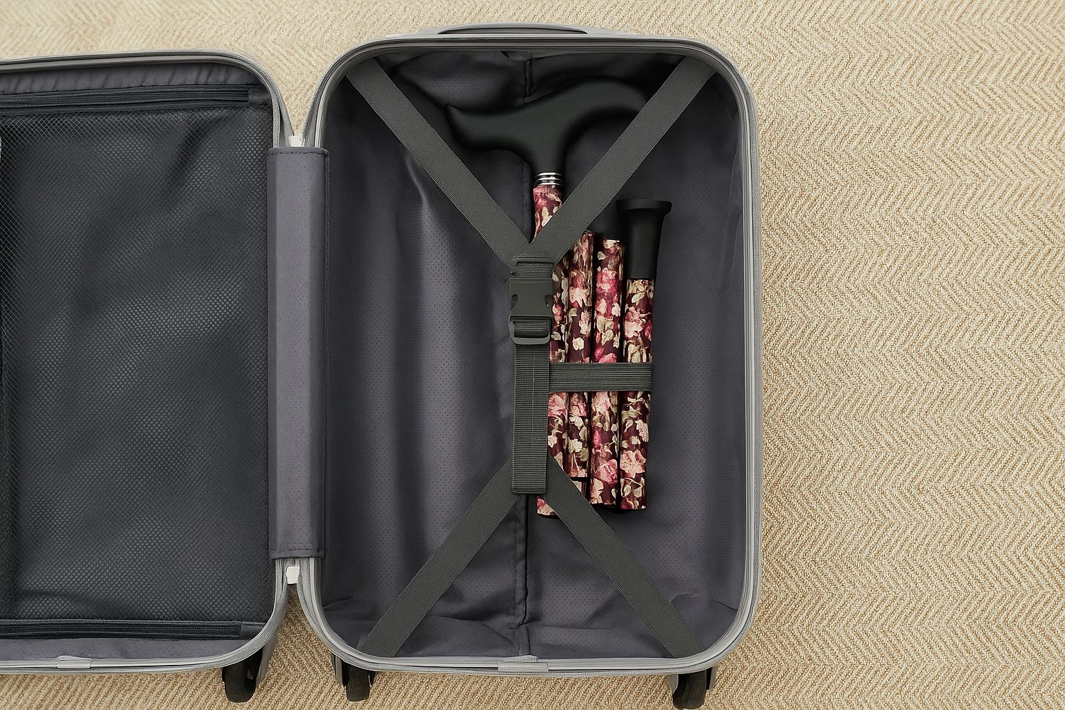 Popab faltbarer Gehstock Carbon-Gehstock