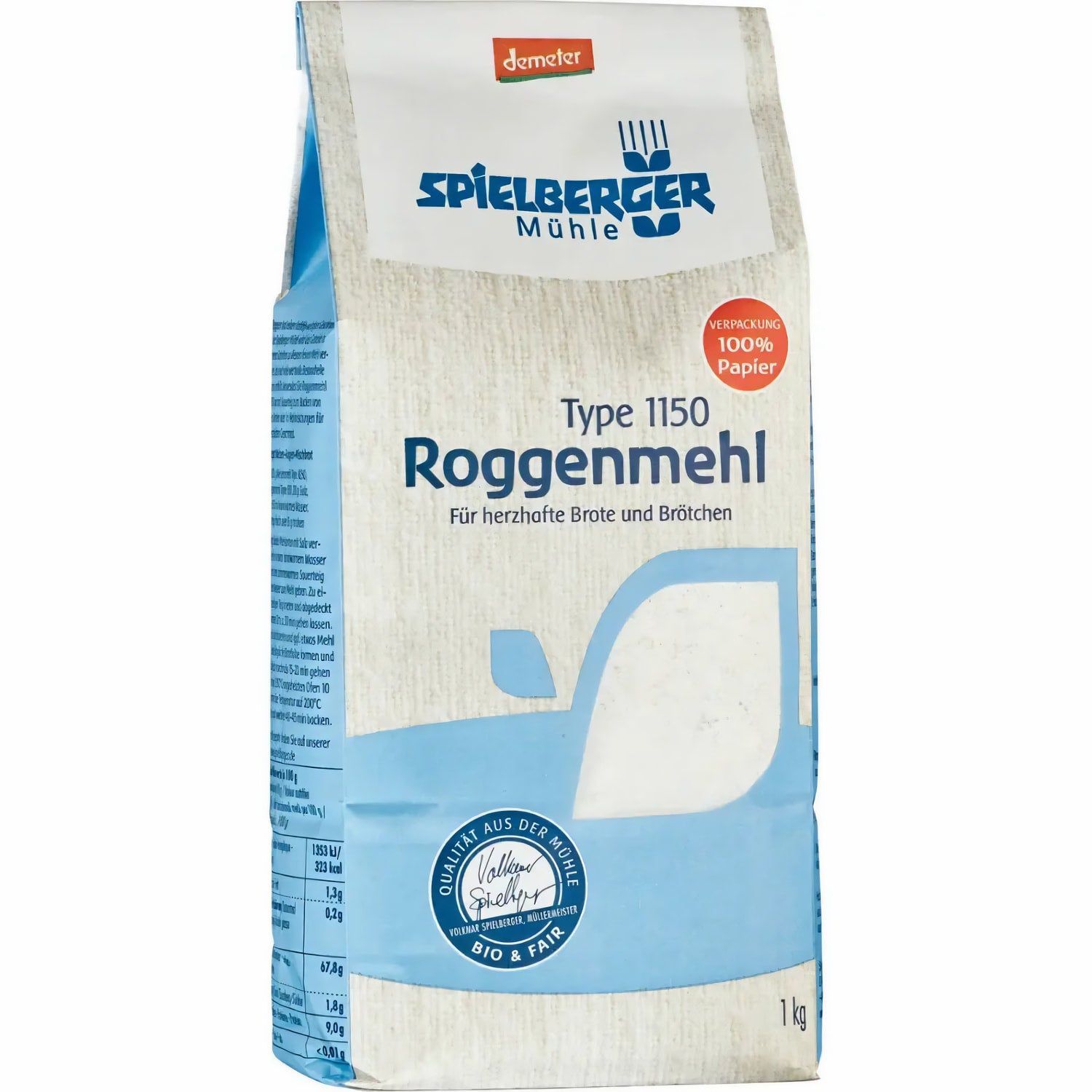 Spielberger Bio Roggenmehl Type 1150 (1 kg) 1000 g