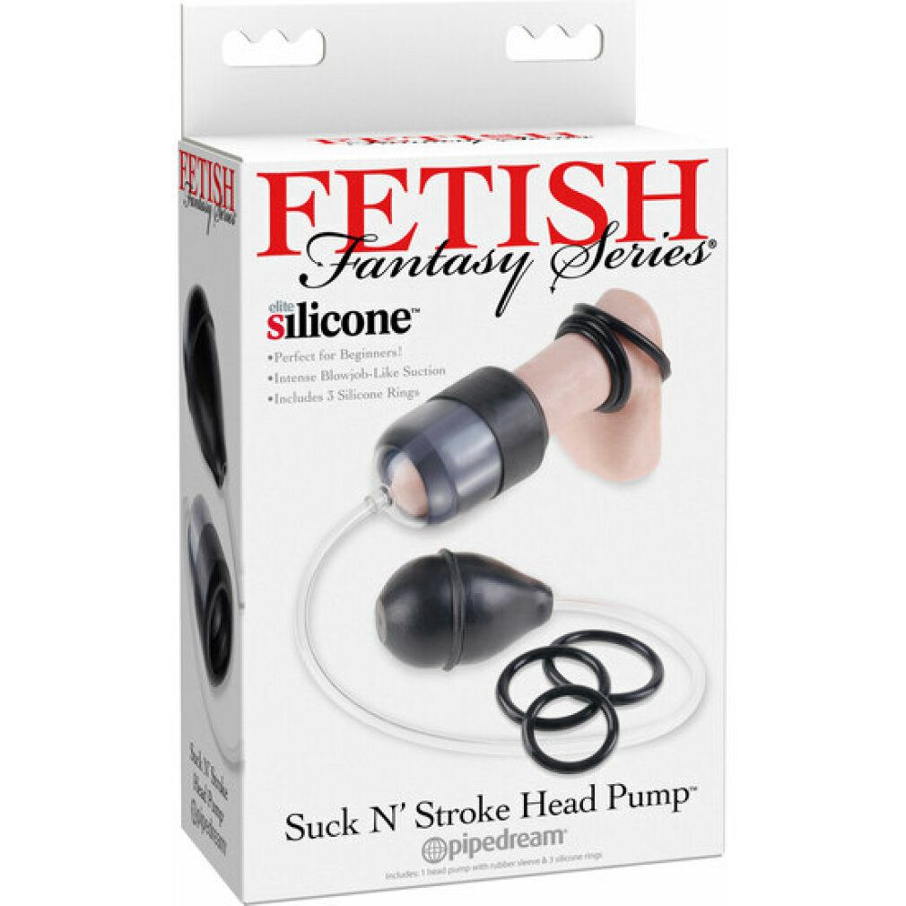 Penispumpe "Suckn Stroke Head Pump" mit Penisringen