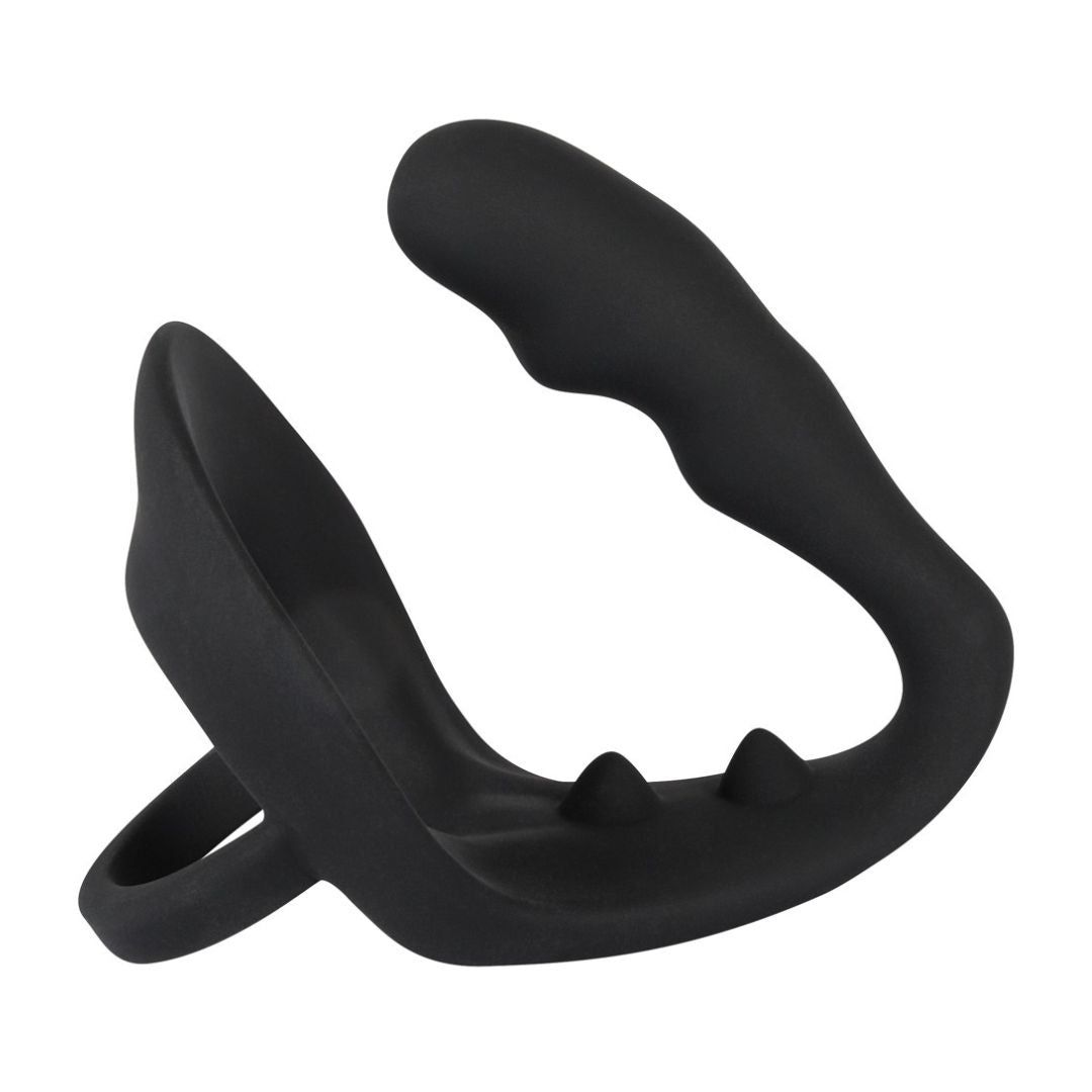 Penis-/Hodenring mit Analplug „Ring & plug“ | Erektionsverstärker | Black Velvets
