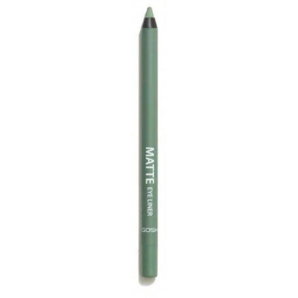 Grüner Gosh Matte Eyeliner mit schwarzer Mine. Aufschrift: Matte Eye Liner. Marke Gosh.