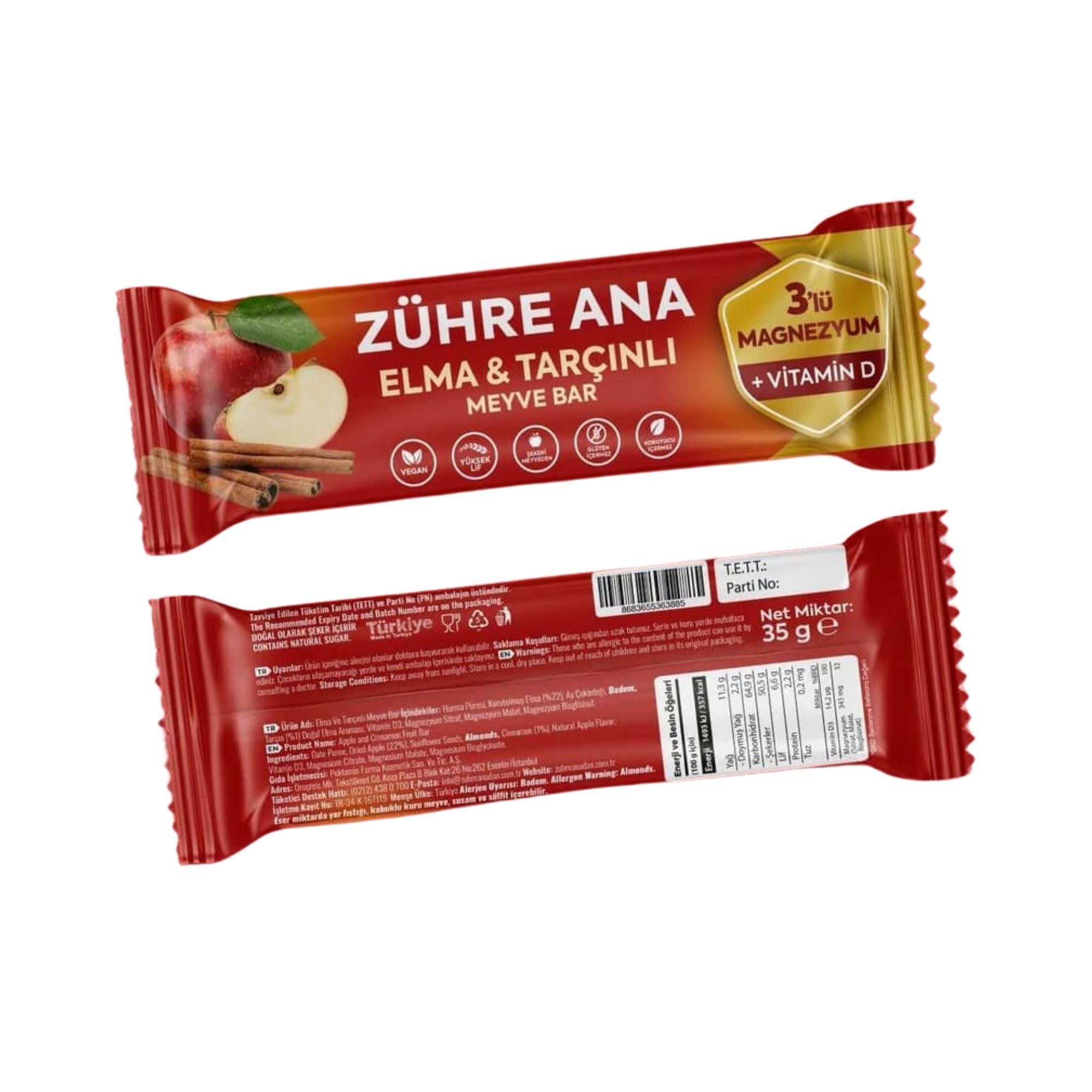 Zühre Ana | Apfel- & Zimt-Fruchtriegel 35 g