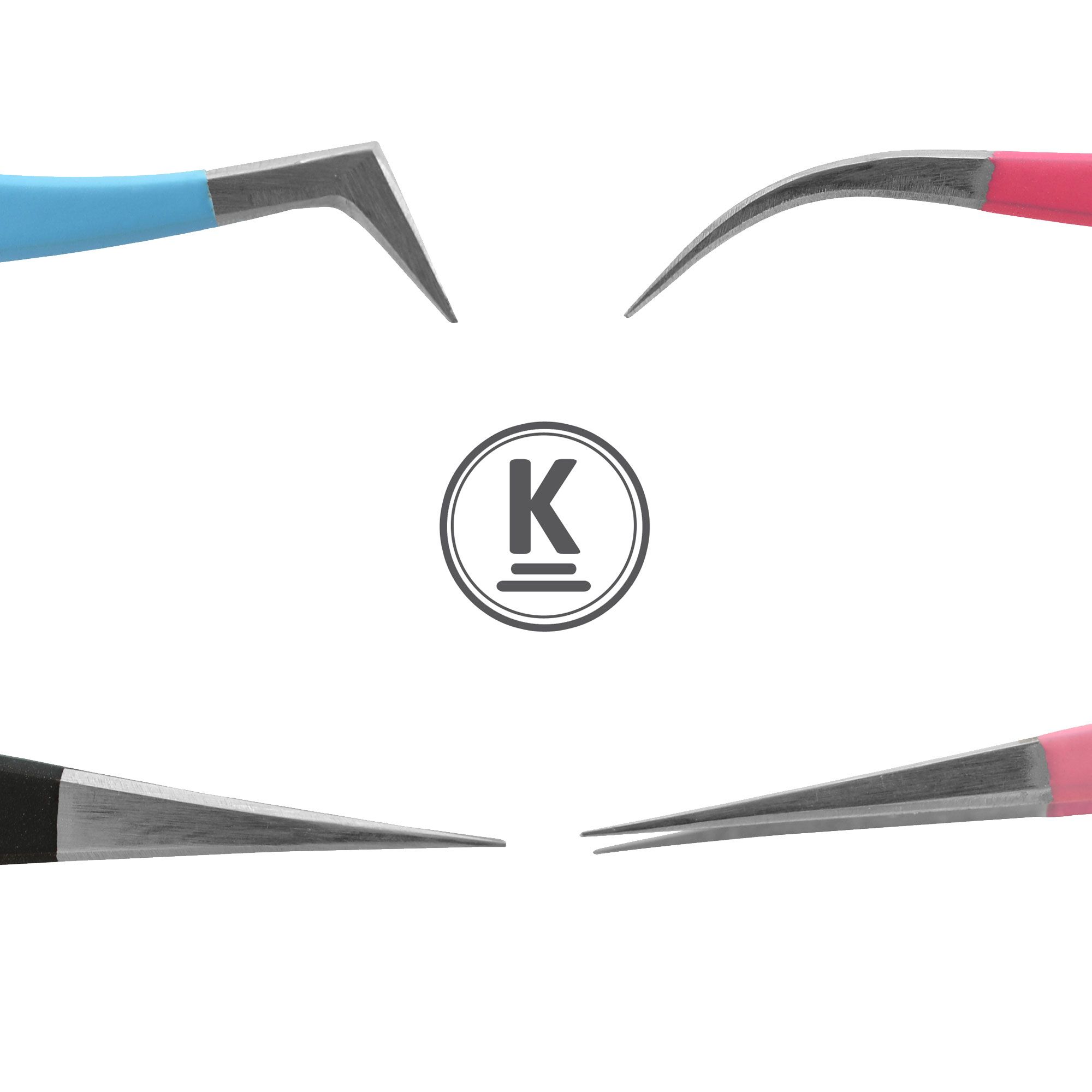 K-Pro Pinzetten Set für Wimpernverlängerung