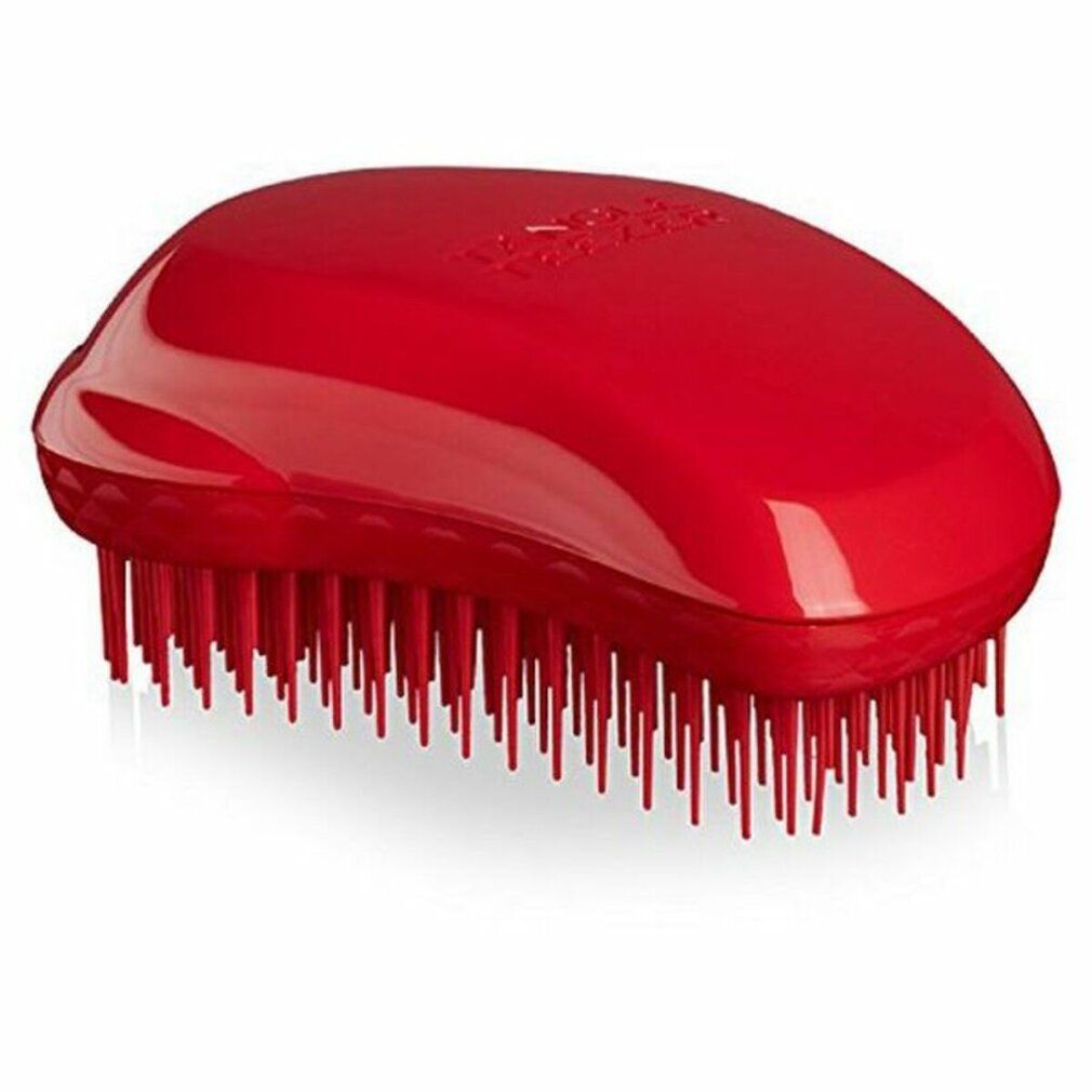 Rote Tangle Teezer Bürste. Aufschrift: "Thick & Curly".