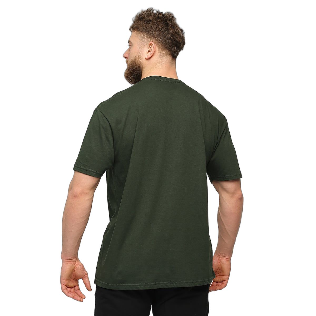 GymBeam T-Shirt Herren regular Kurzarm Grün Basic