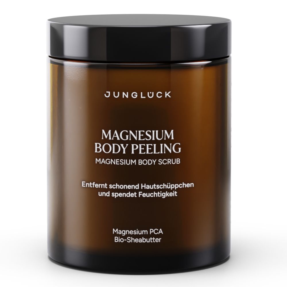 Junglück Magnesium Body Peeling - mit Zucker- und Magnesiumkristallen 180 g