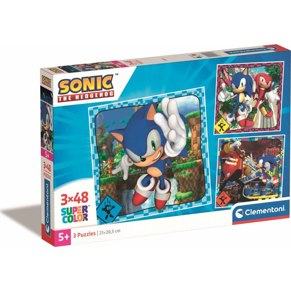Sonic the Hedgehog puzzle 3x48pcs