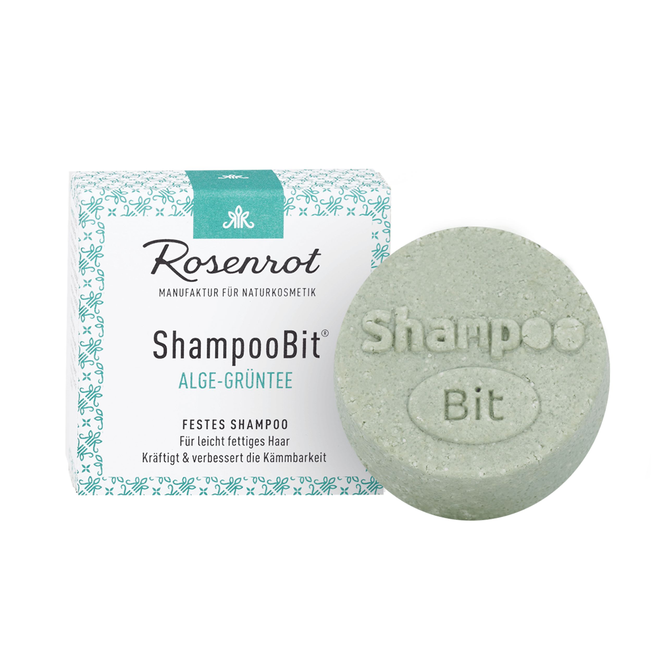 Rosenrot Naturkosmetik - ShampooBit® - festes Shampoo Alge-Grüntee