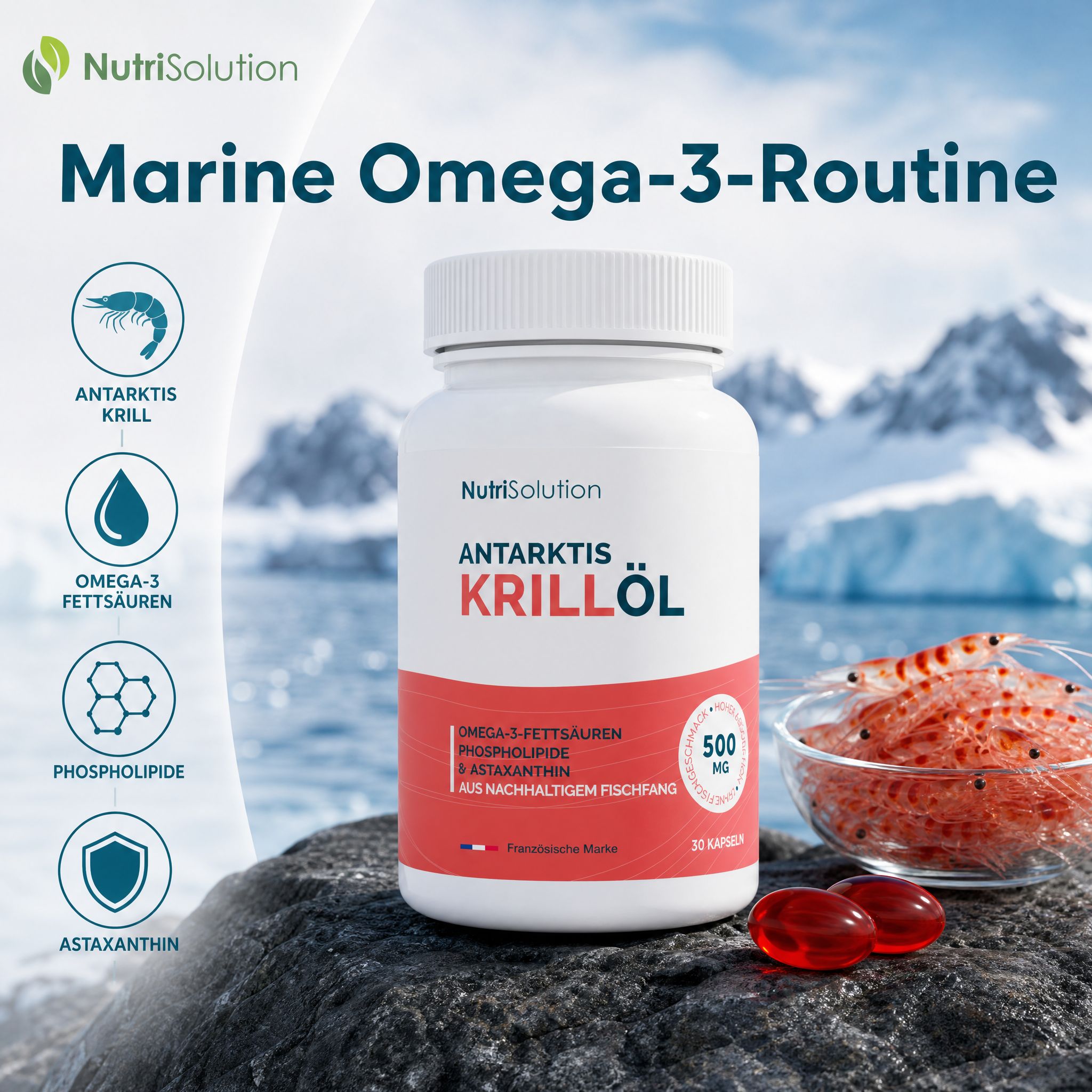 NutriSolution Antarktis Krillöl