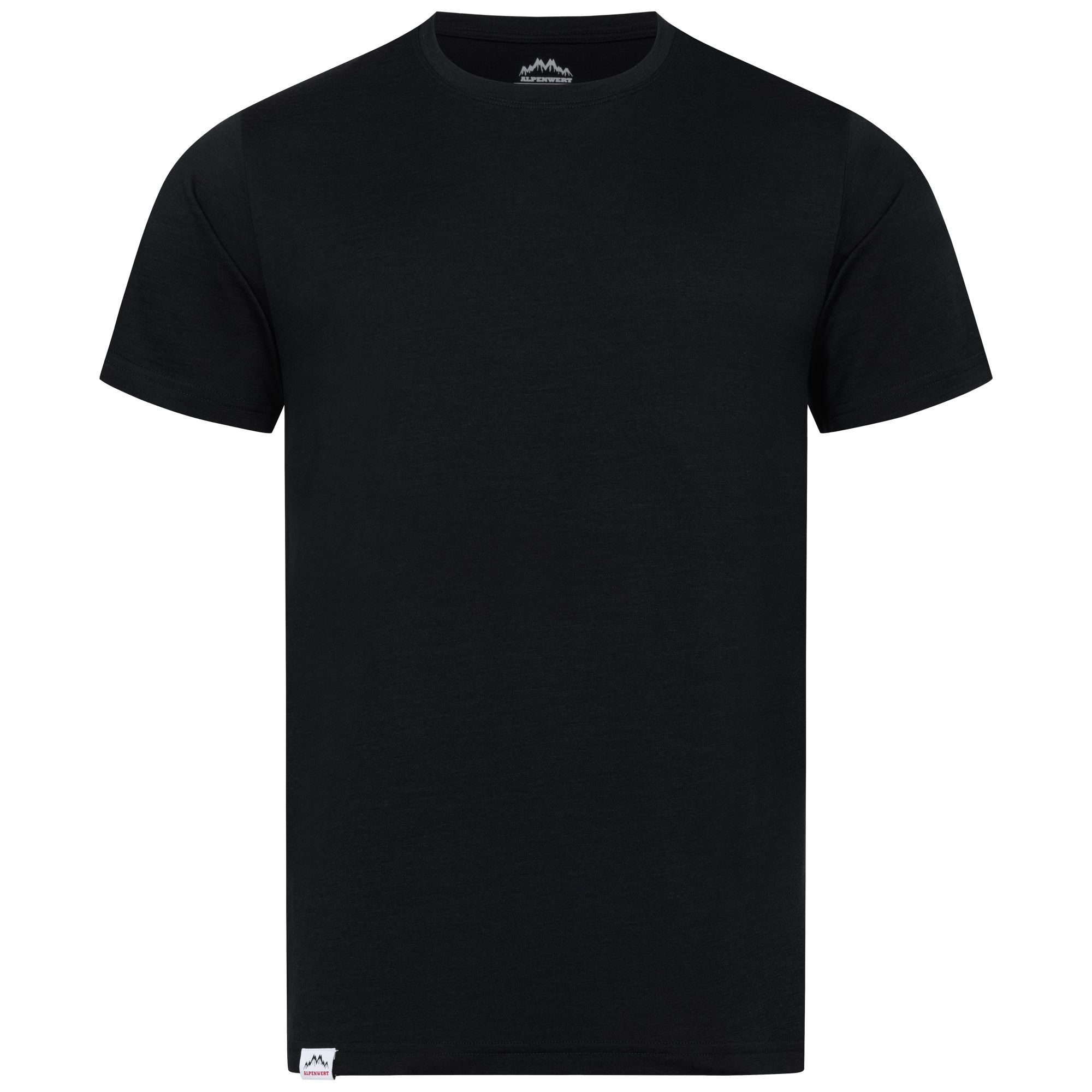 Alpenwert T-Shirt Herren Merino Schwarz 669 St