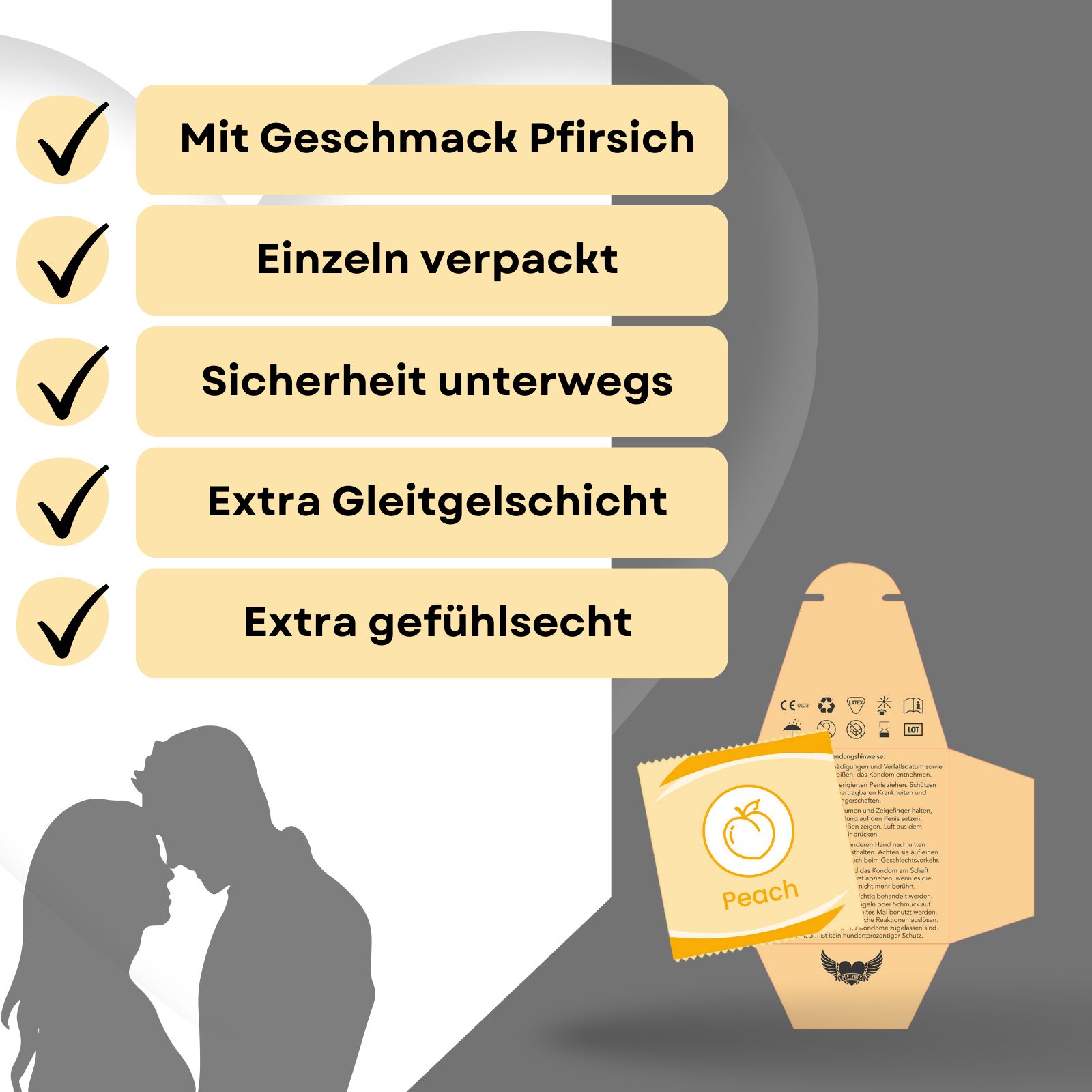 Lovelyness - Kondome mit Geschmack Pfirsich