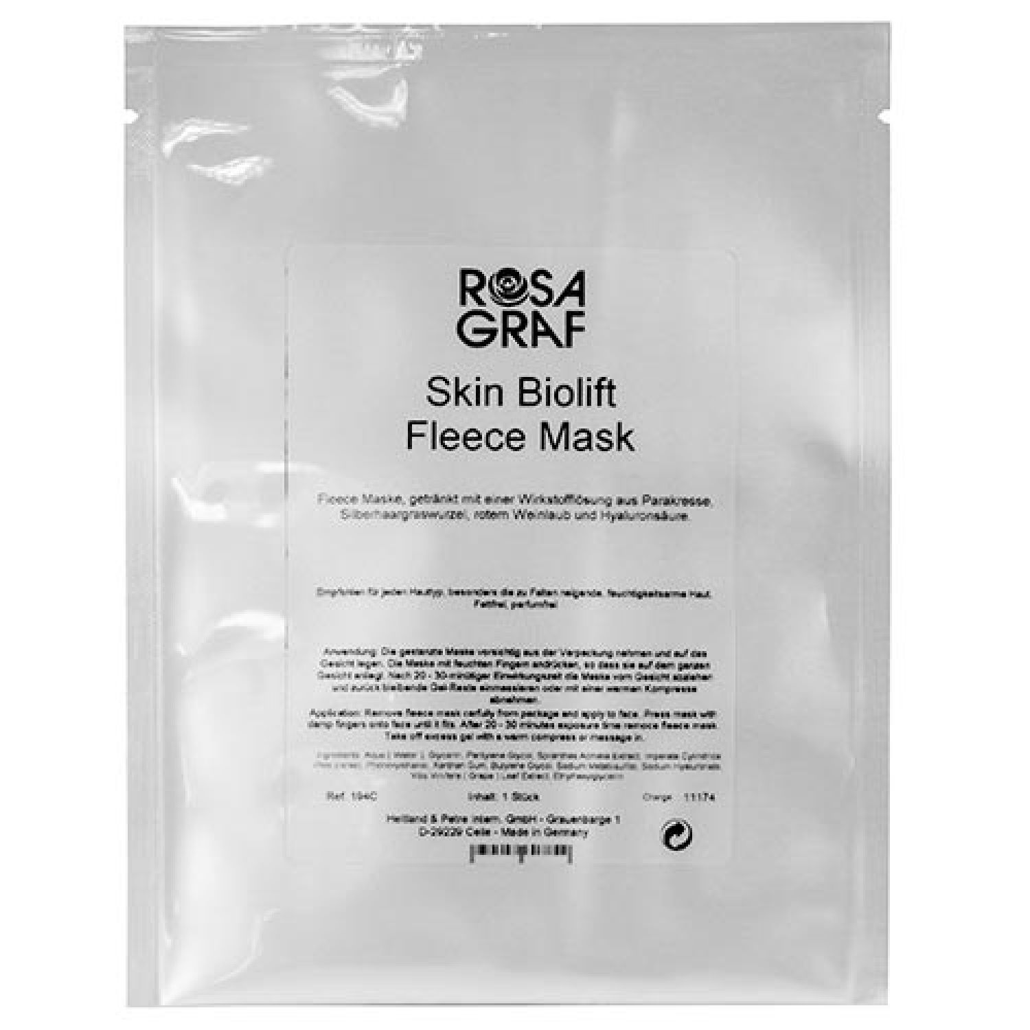 Rosa Graf Skin Biolift Fleece Mask