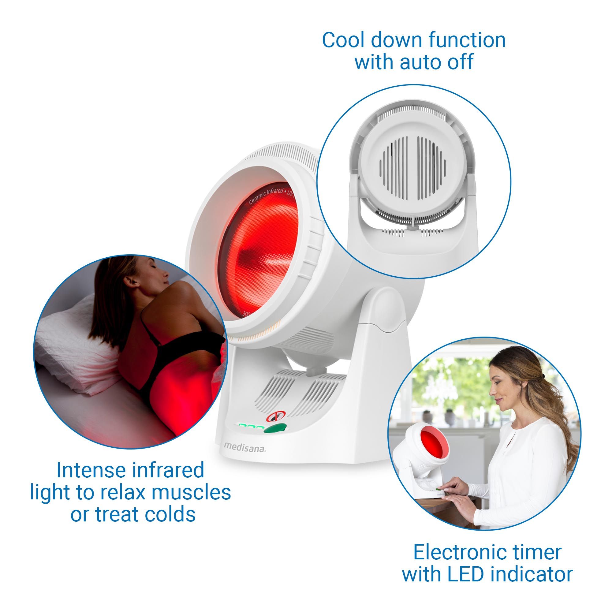 medisana IR 850 Infrarotlampe | Infrarotleuchte mit 300 Watt | Wärmebehandlung gegen Schmerzen