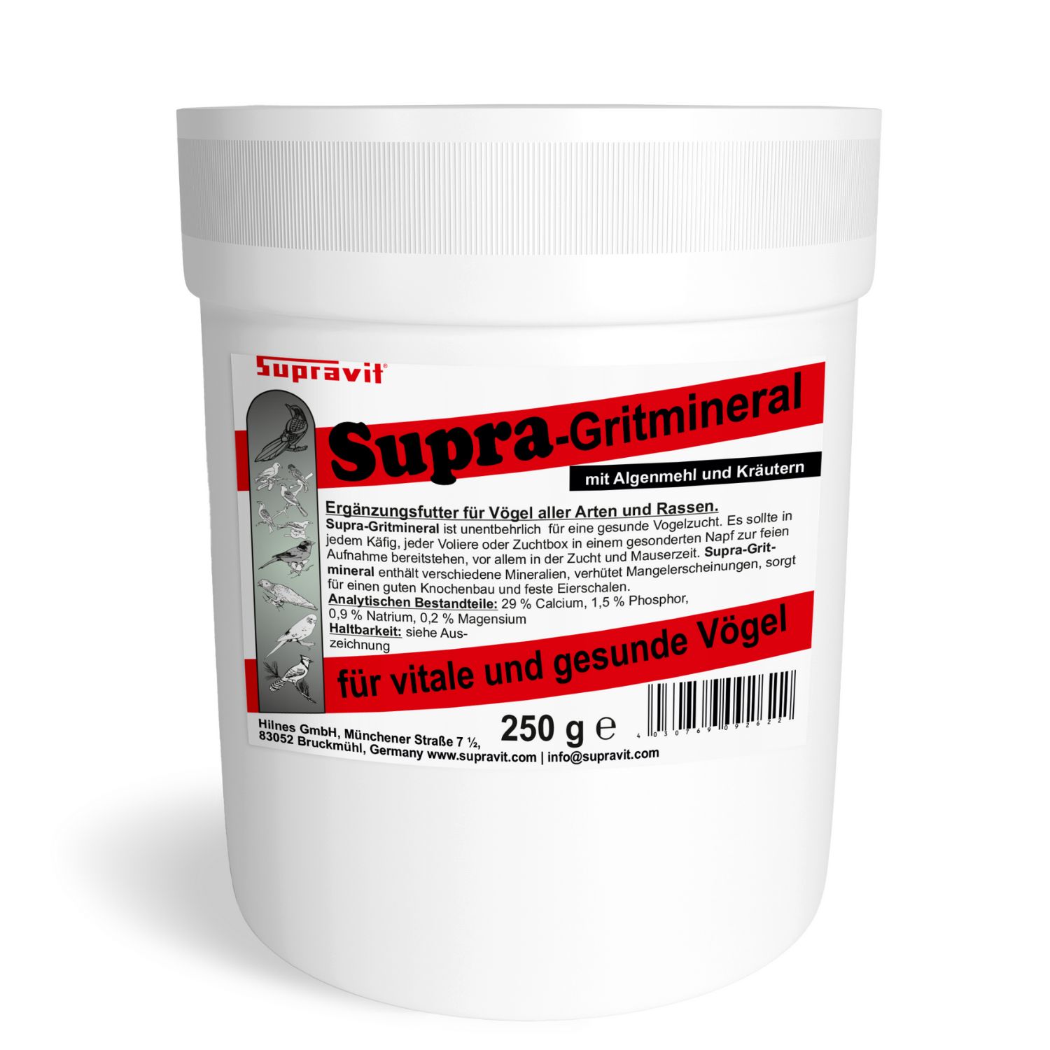 Supravit Supra-Gritmineral Premium Vogelgrit & Mineralfutter für Vögel