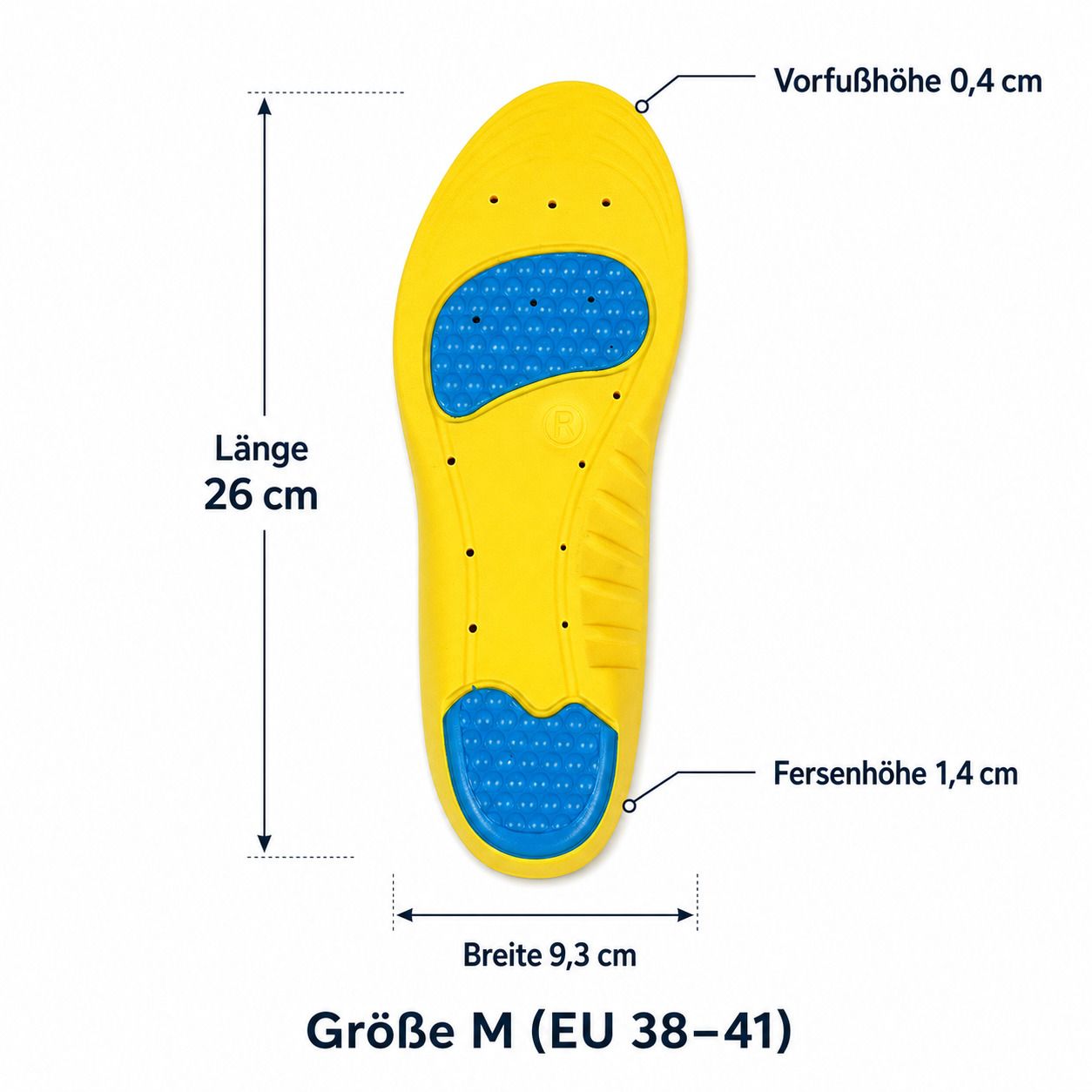 3D Einlegesohlen mit Gel Dämpfung, atmungsaktiv & zuschneidbar für Alltag & Sport