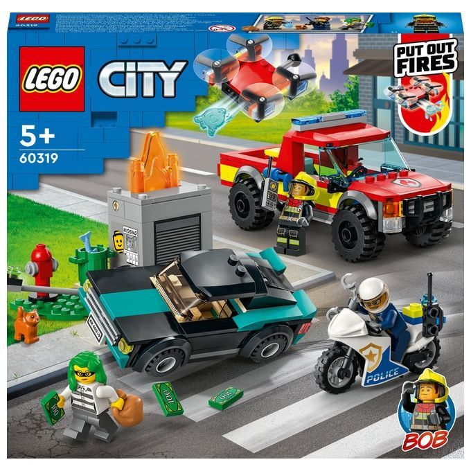 LEGO City Fire Soccorso Antincendio e Inseguimento eella Polizia 1 St