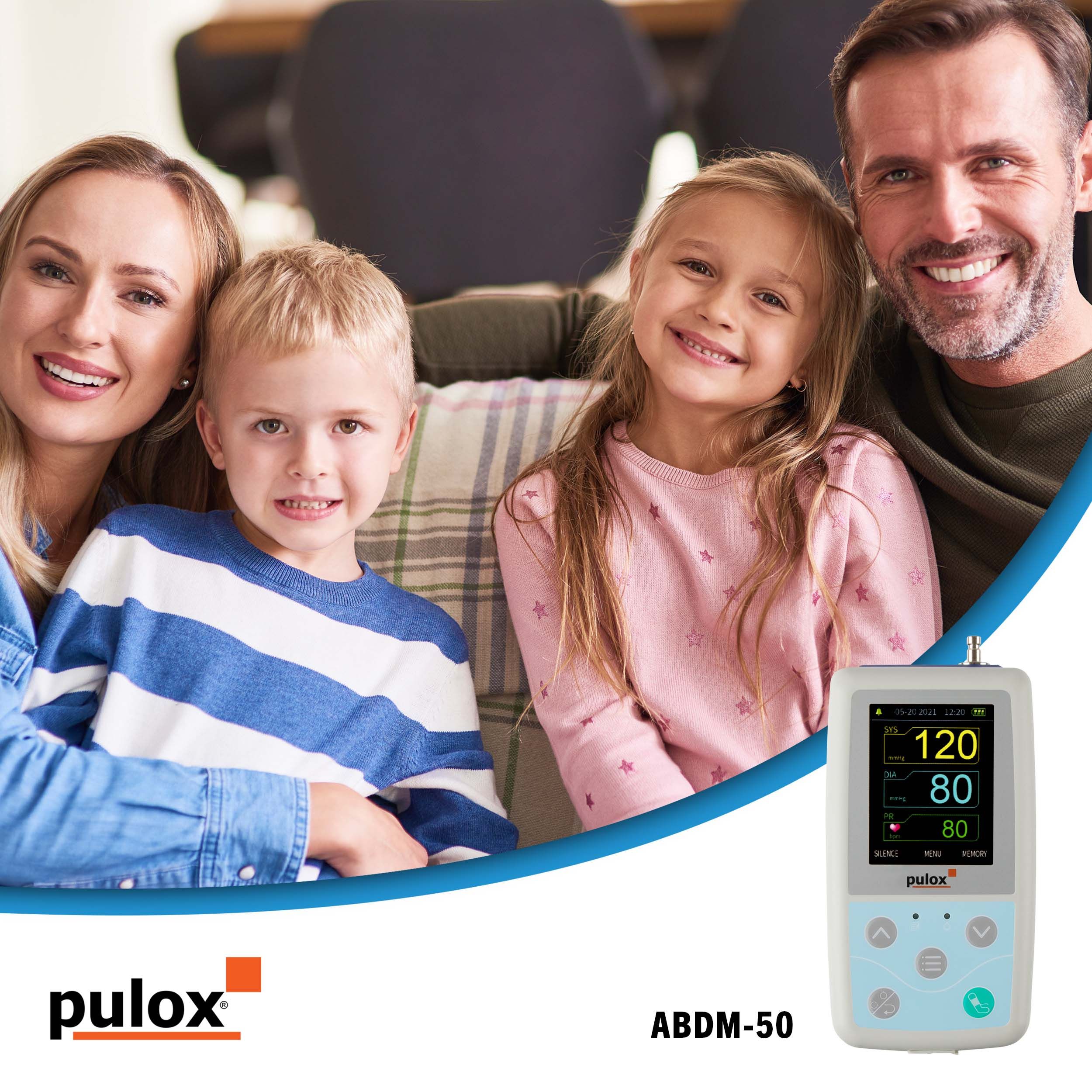 Pulox ABDM-50 Blutdruckmessgerät - Für Langzeitmessung und ambulantes Blutdruck-Monitoring