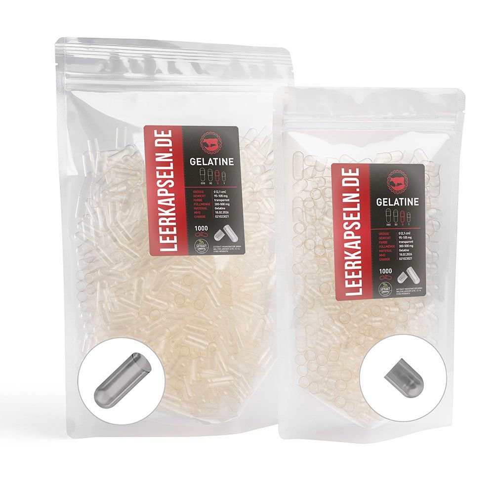 Extrakt Manufaktur SET Größe 0 Kapselfüller + Gelatine Leerkapseln