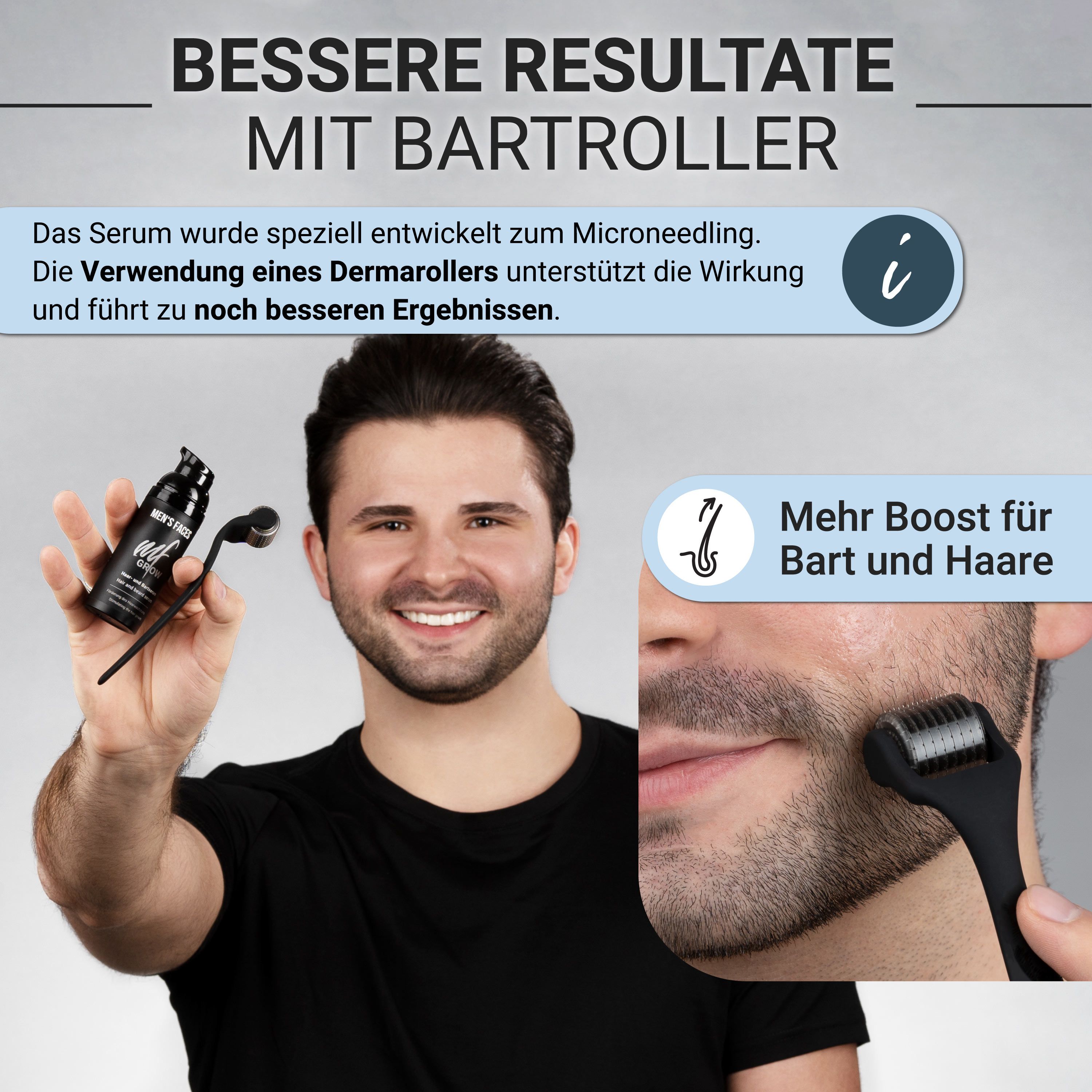 MEN'S FACES Haar- & Bartwuchs Serum