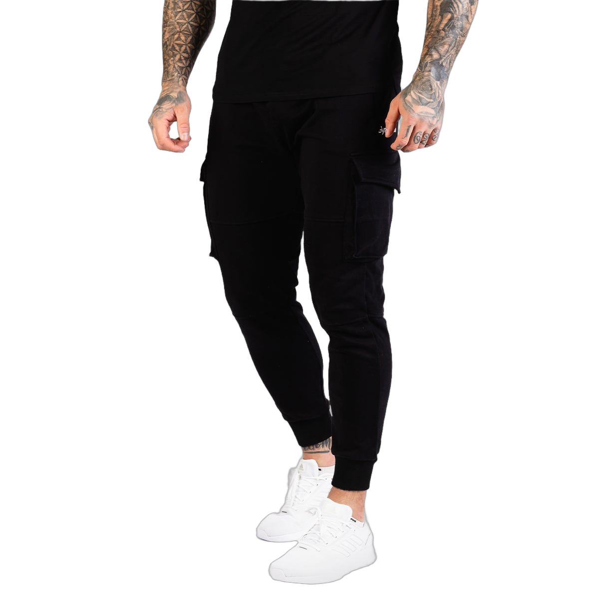 Jogginghose Herren Slim Fit mit Kordelzug in Black 1 St