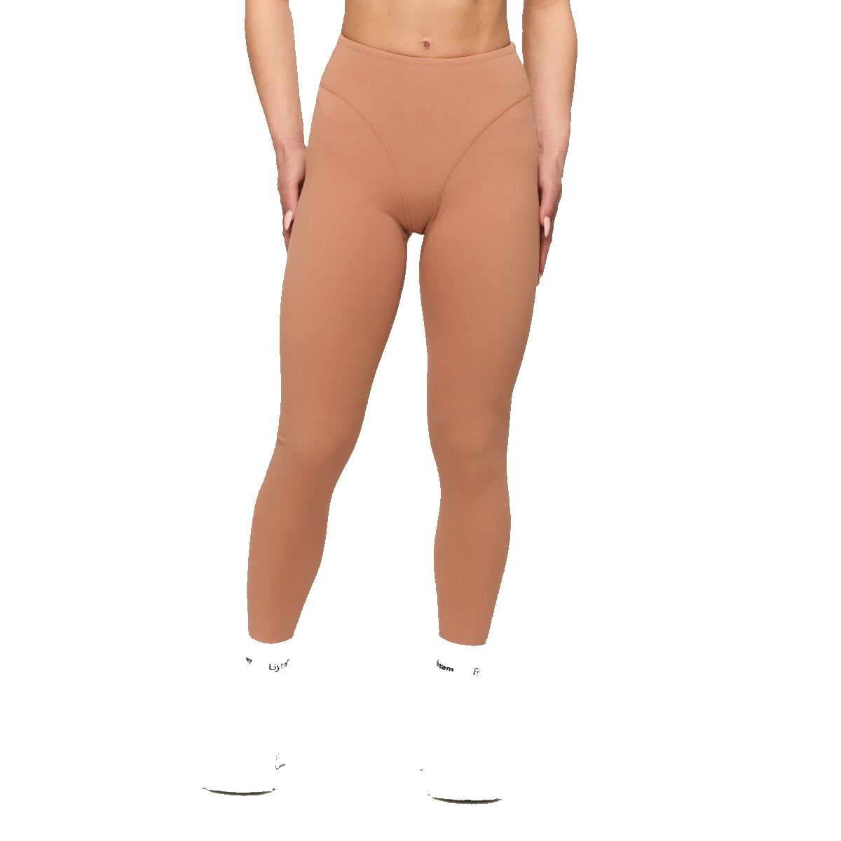 GymBeam Leggings Damen hohe Taille ohne Taschen Caramel 1 St
