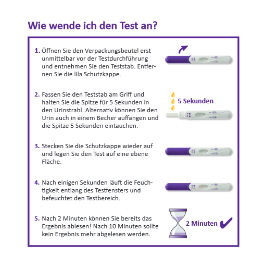 felicia Schwangerschaftstest hCG Mittelstrahltest 25 mIU/ml